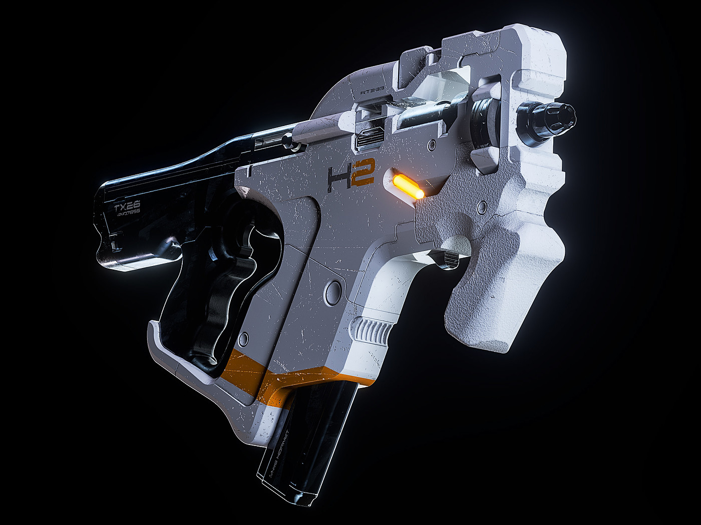 3d渲染，武器设计，Mass Effect M-25，