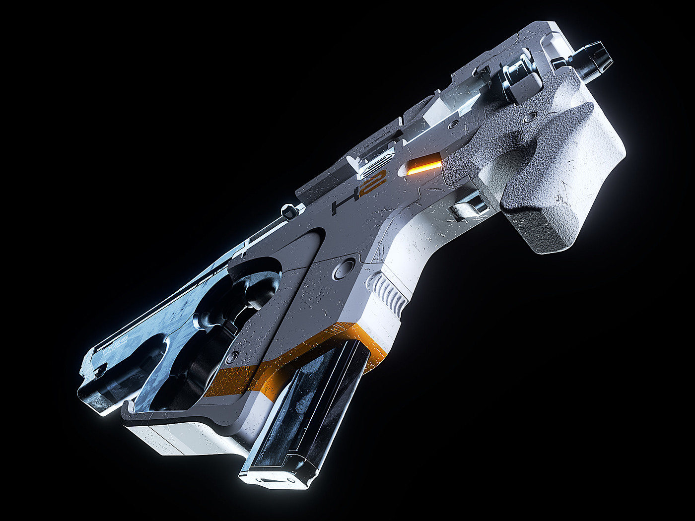 3d渲染，武器设计，Mass Effect M-25，