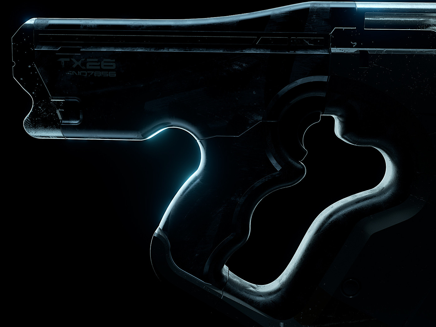 3D rendering，Weapon design，Mass Effect M-25，