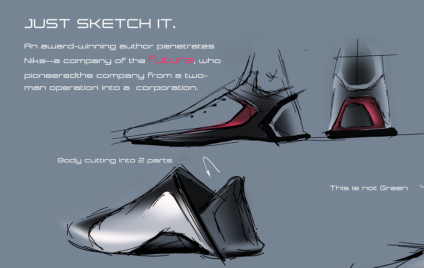 conceptual design，sneakers，Hand drawn，