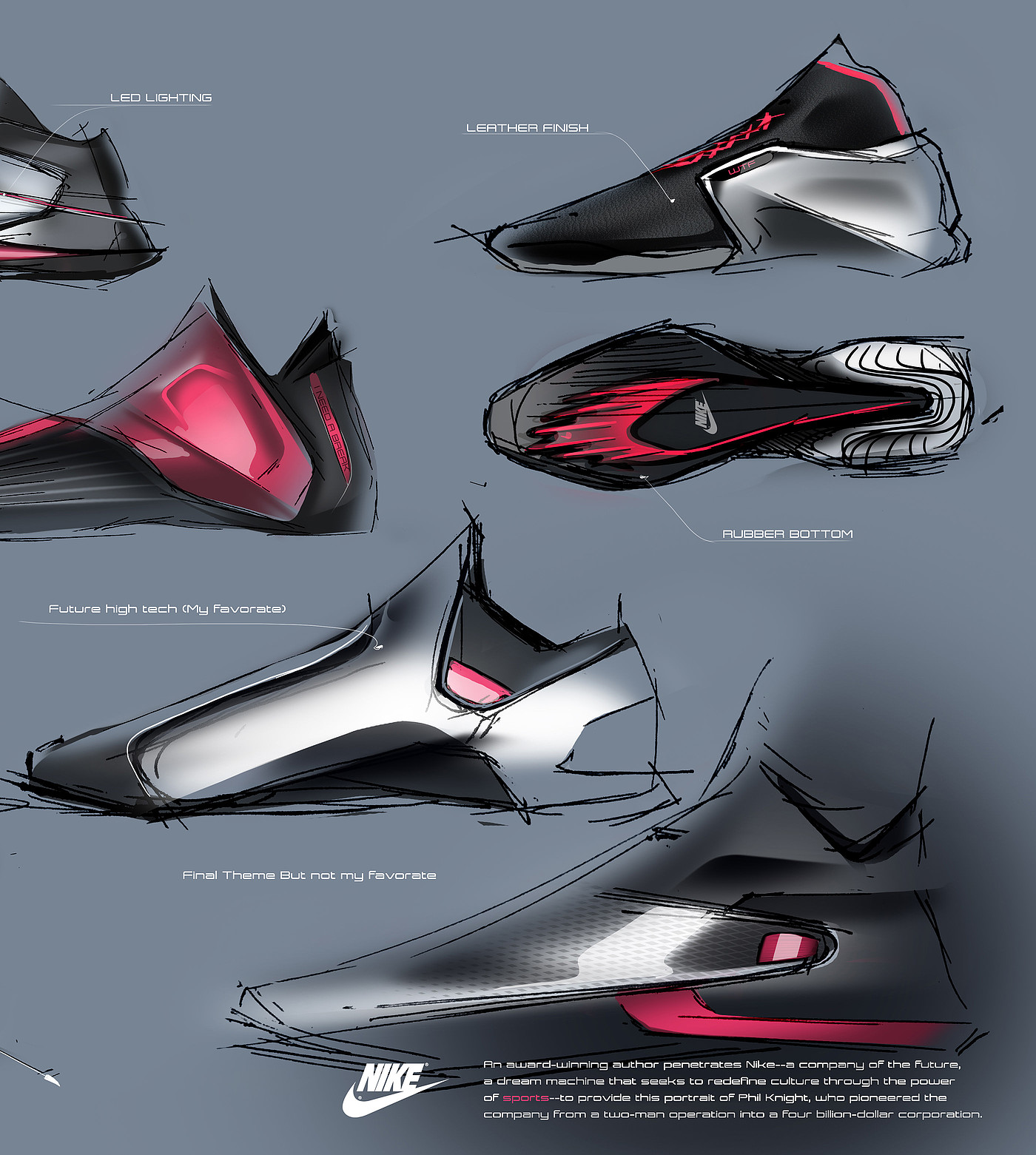 conceptual design，sneakers，Hand drawn，