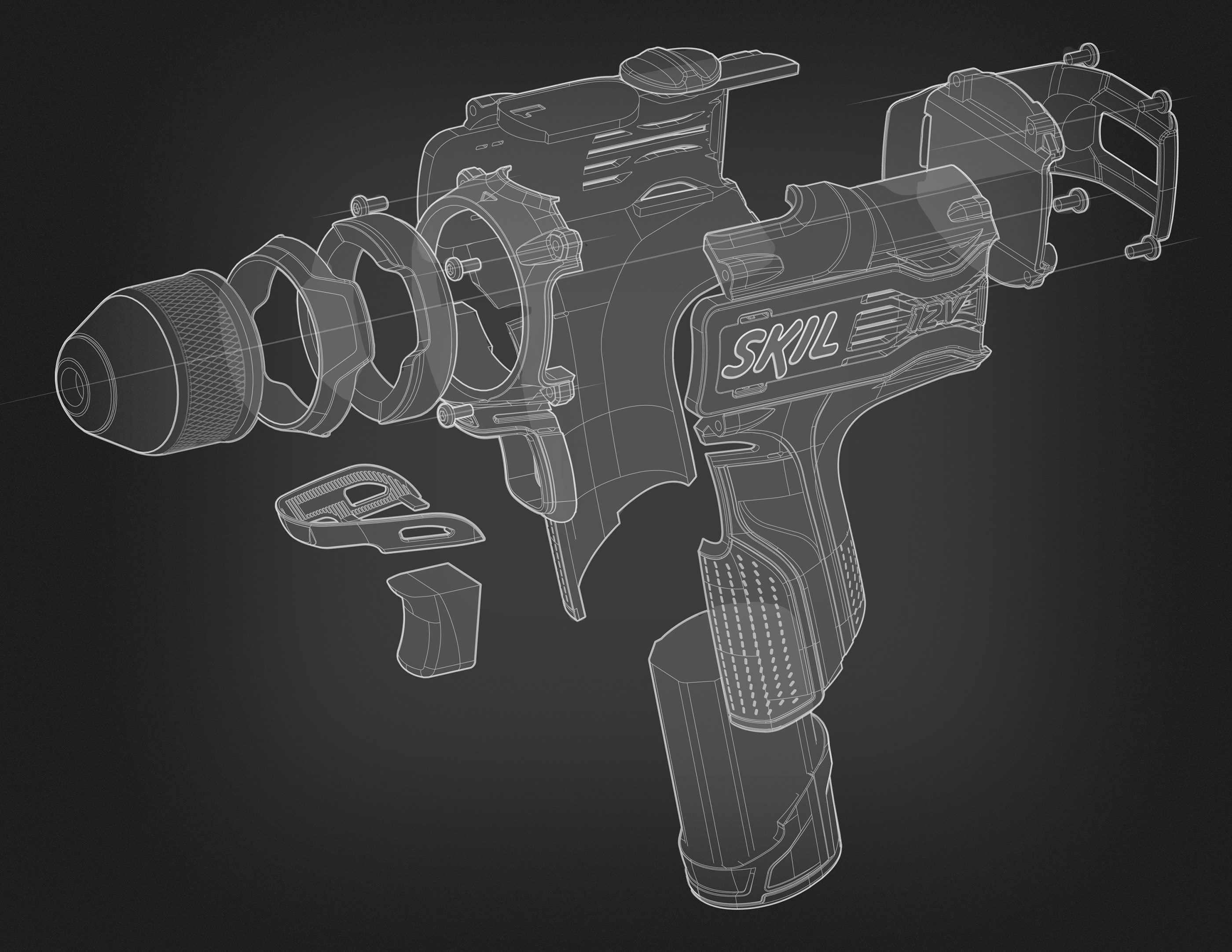 Drill，Electric drill，black，