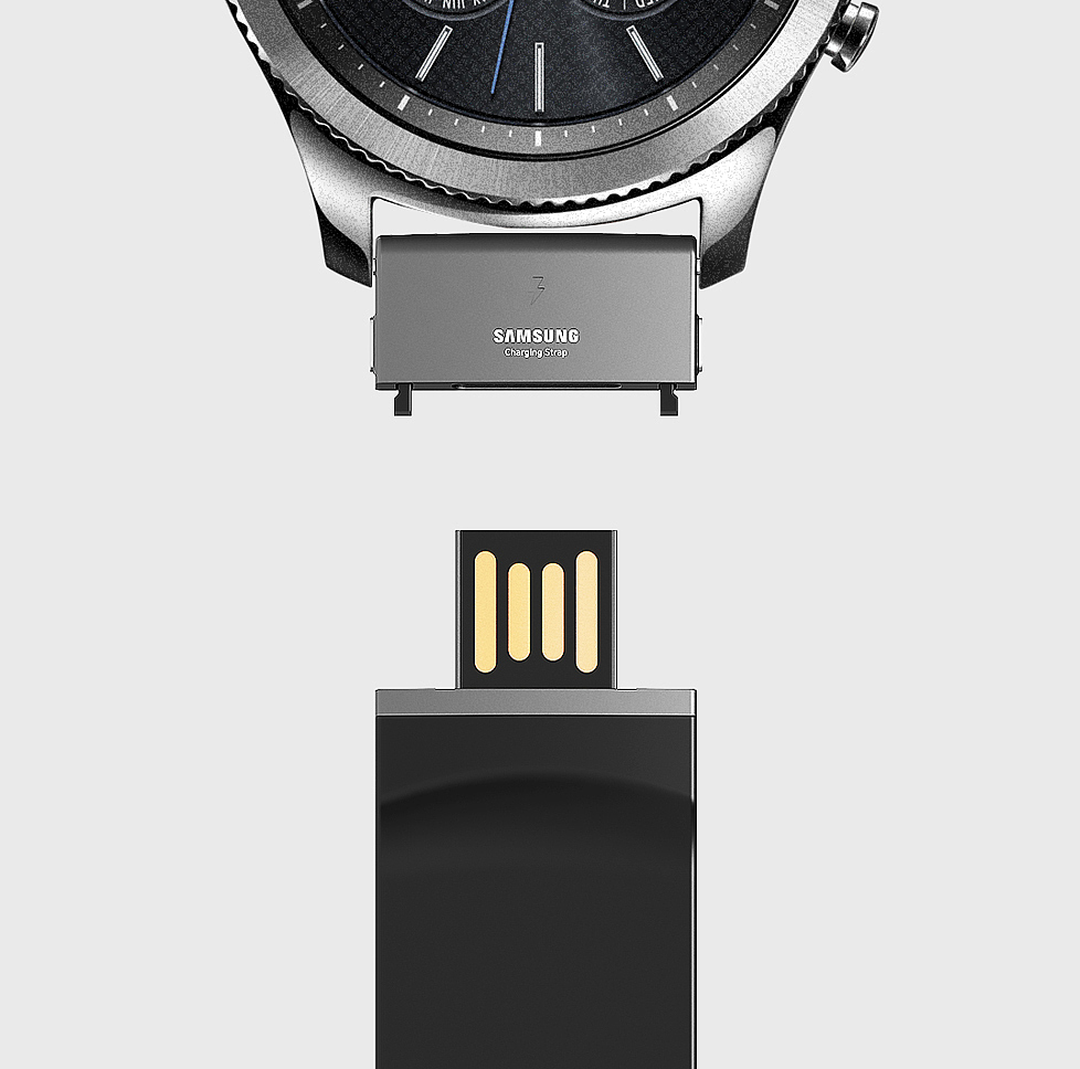 black，Strap design，Intelligent Watch，Charging Strap，