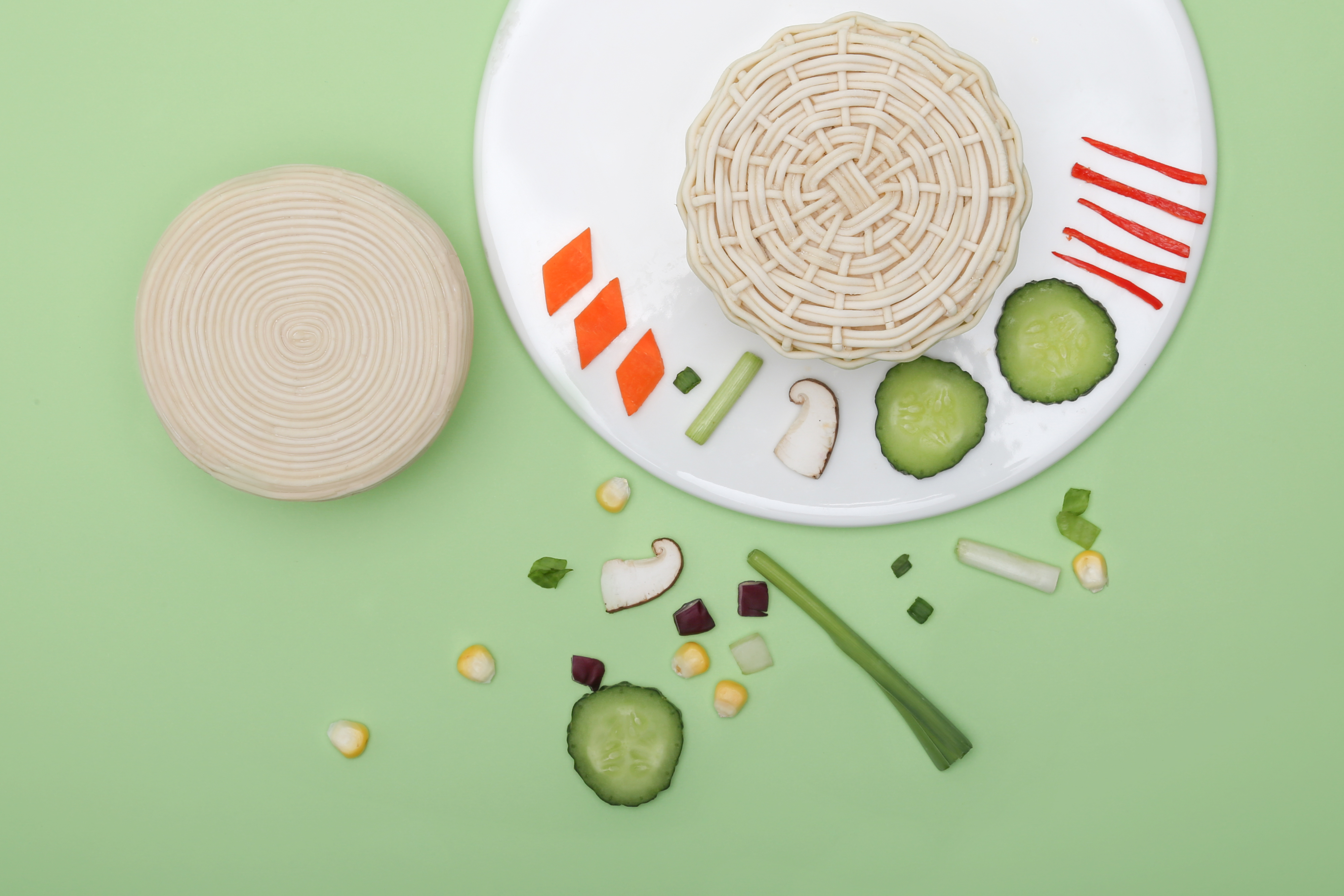 Noodles, weaving, food design，