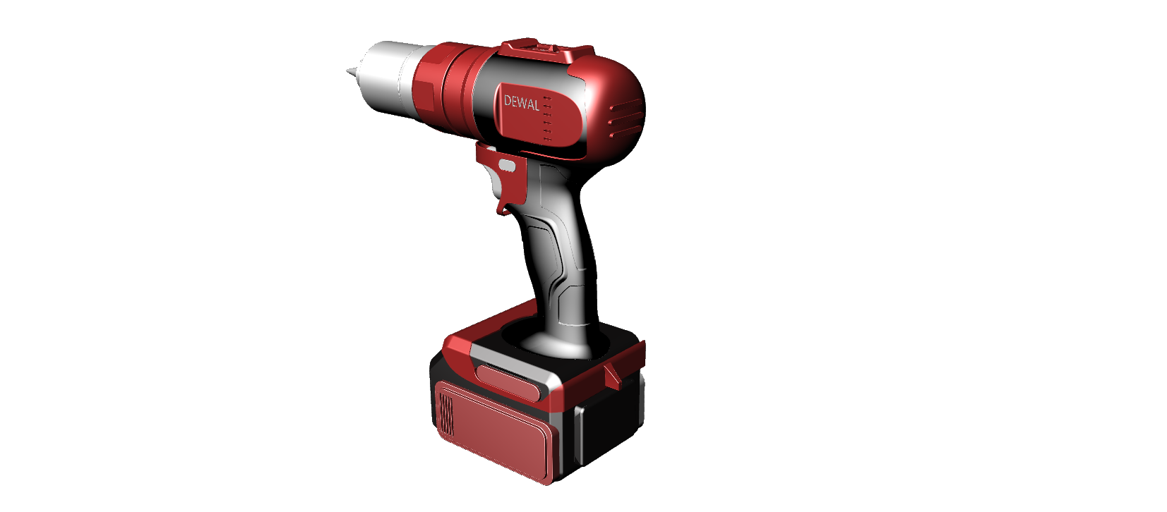 Electric drill，Industry，product，beginner，modeling，
