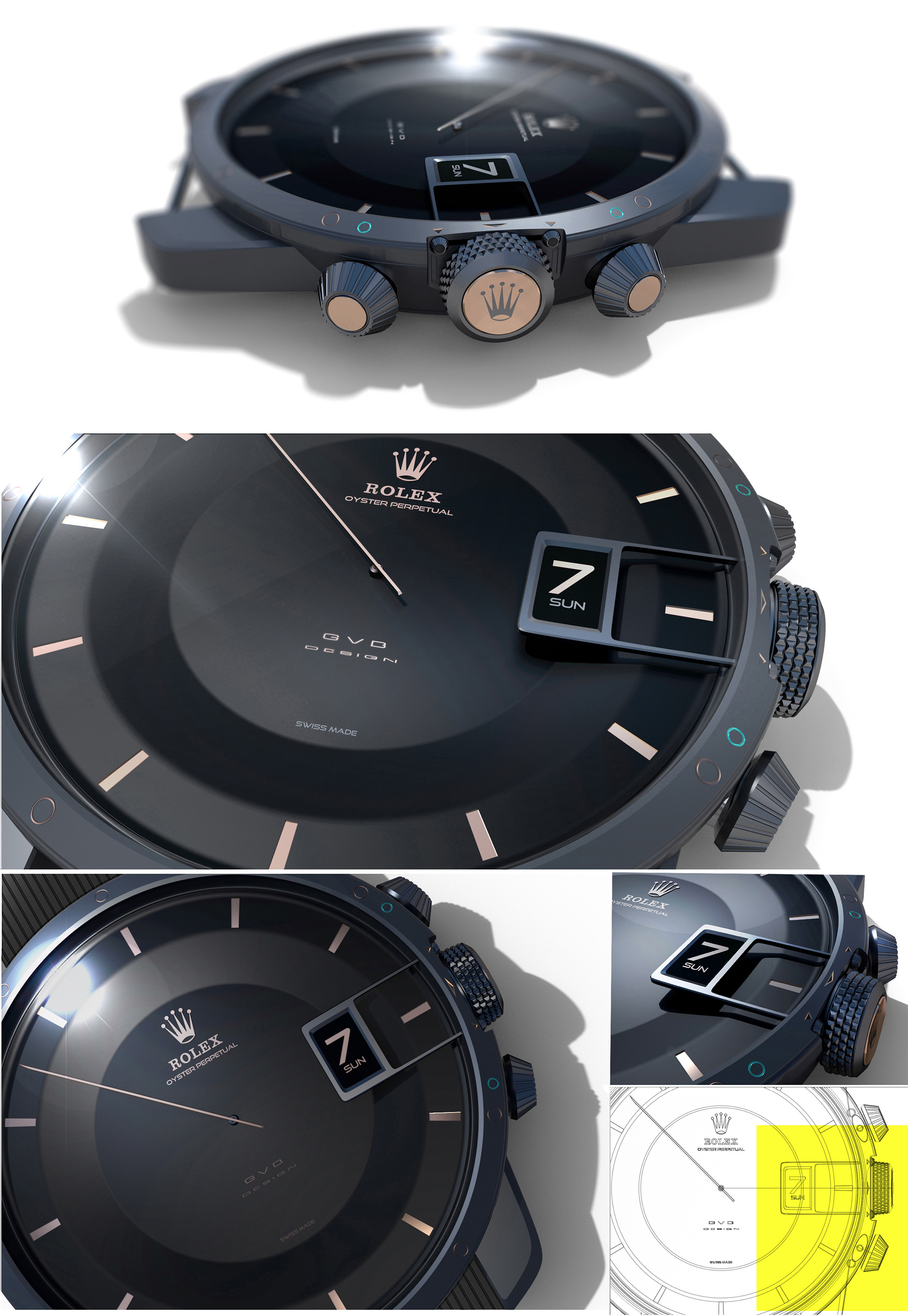 industrial design，Jewelry design，Rolex Timepiece，Rolex，Wrist watch，