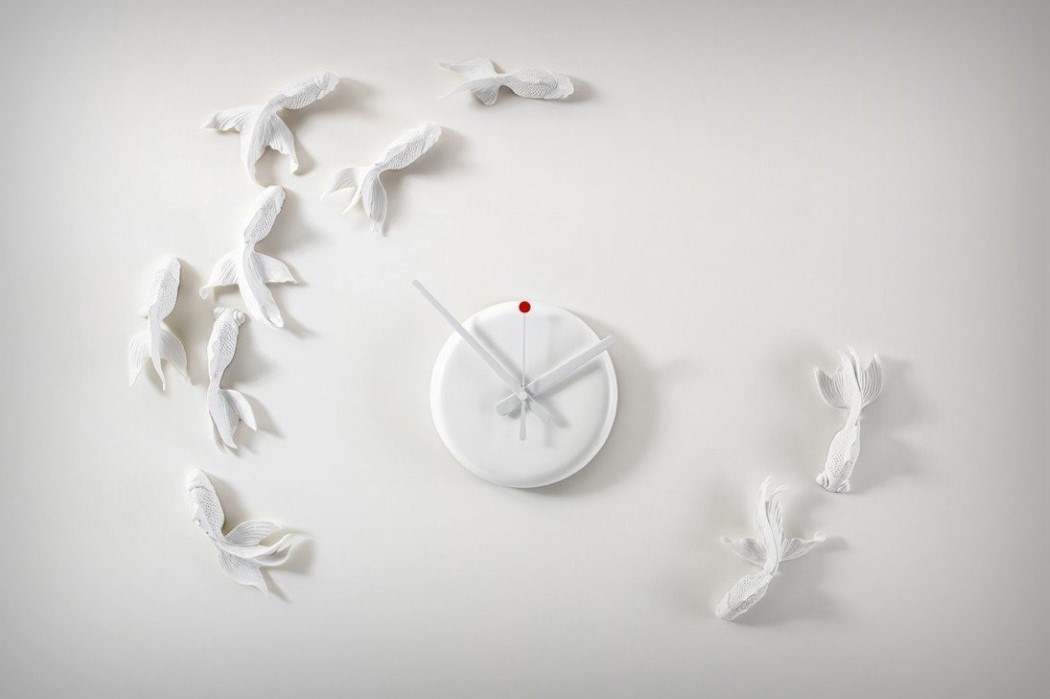 Clock，white，ornament，