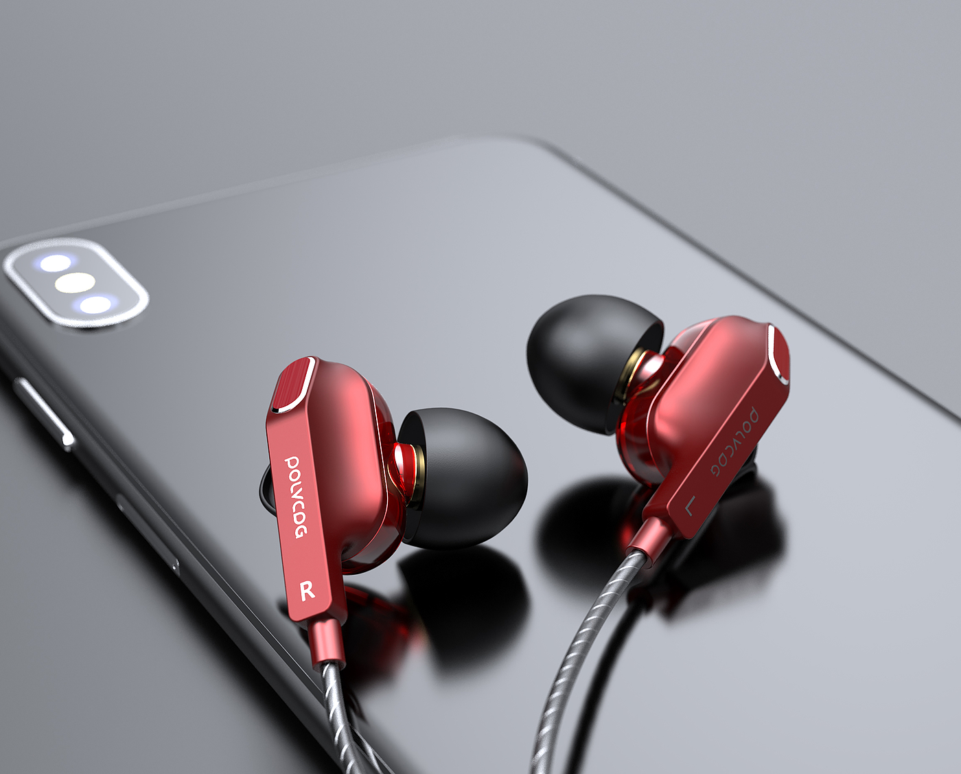 Industrial products / earphone rendering，