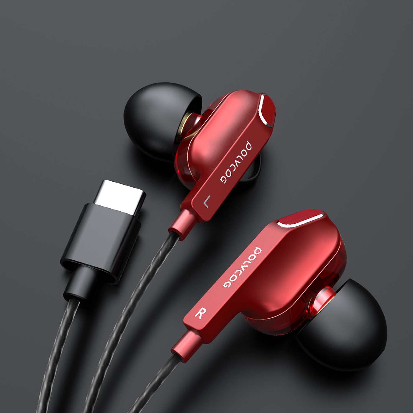 Industrial products / earphone rendering，