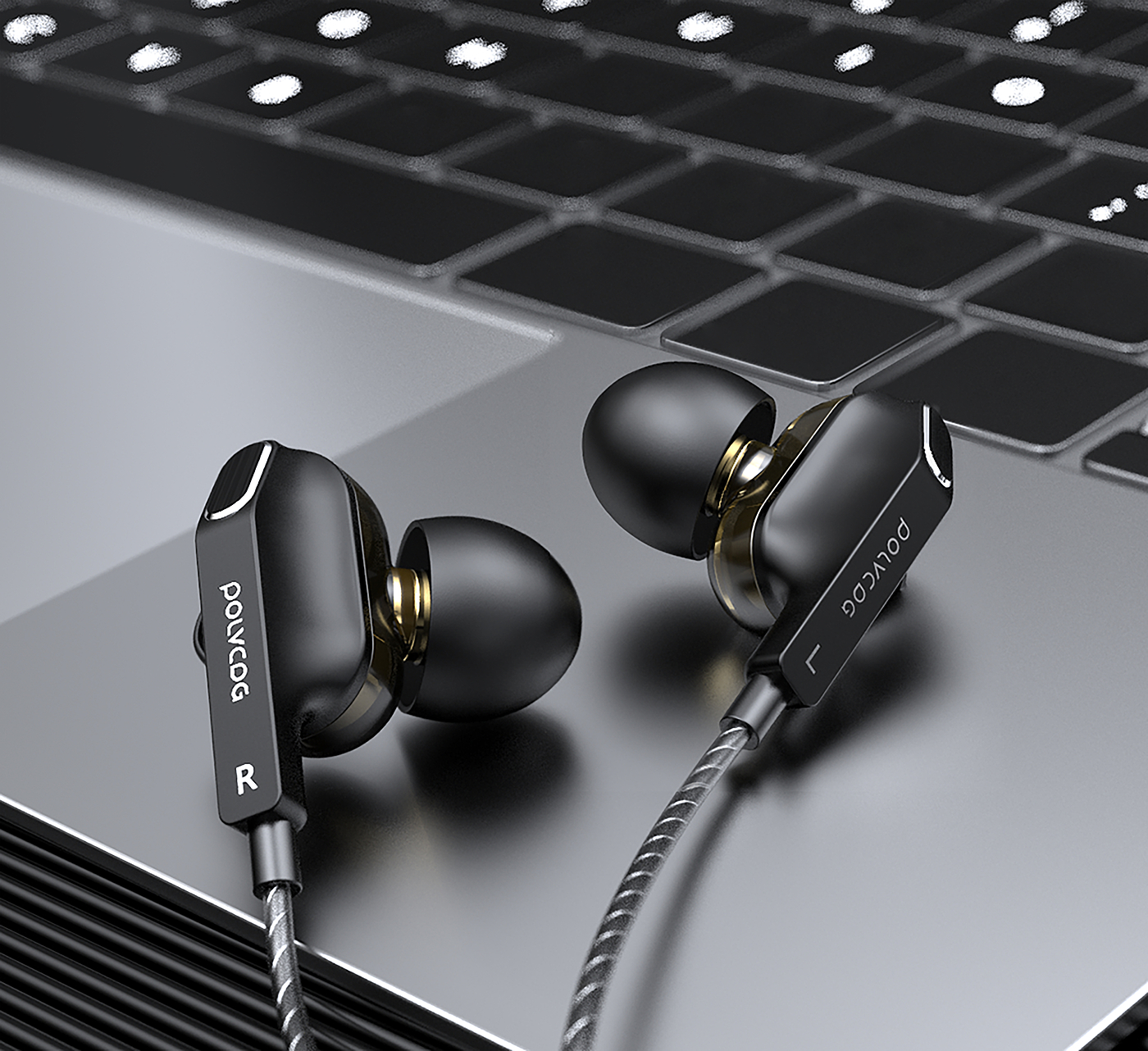 Industrial products / earphone rendering，