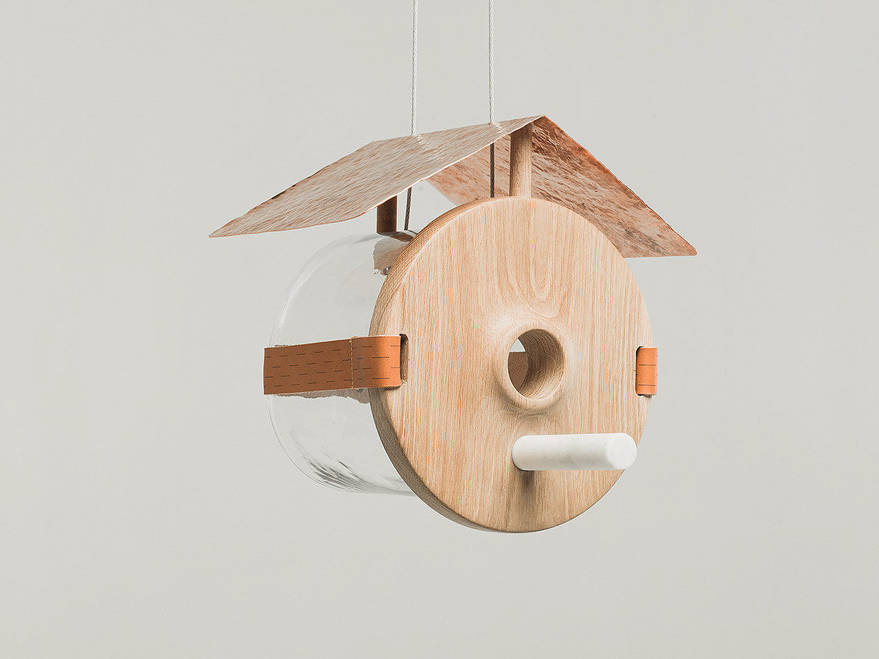 Bird house，Home Furnishing，Glass，wood，Simplicity，