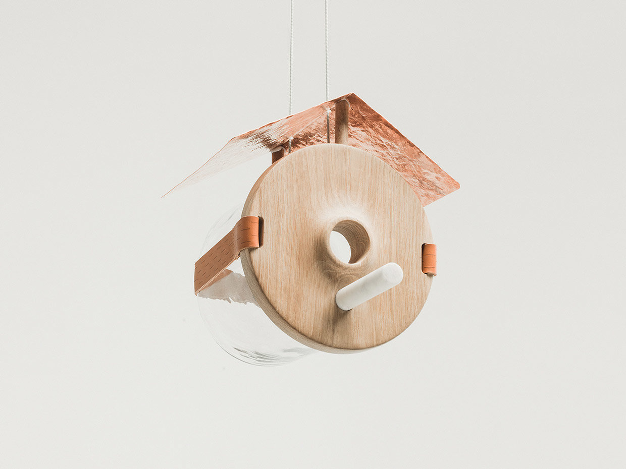 Bird house，Home Furnishing，Glass，wood，Simplicity，