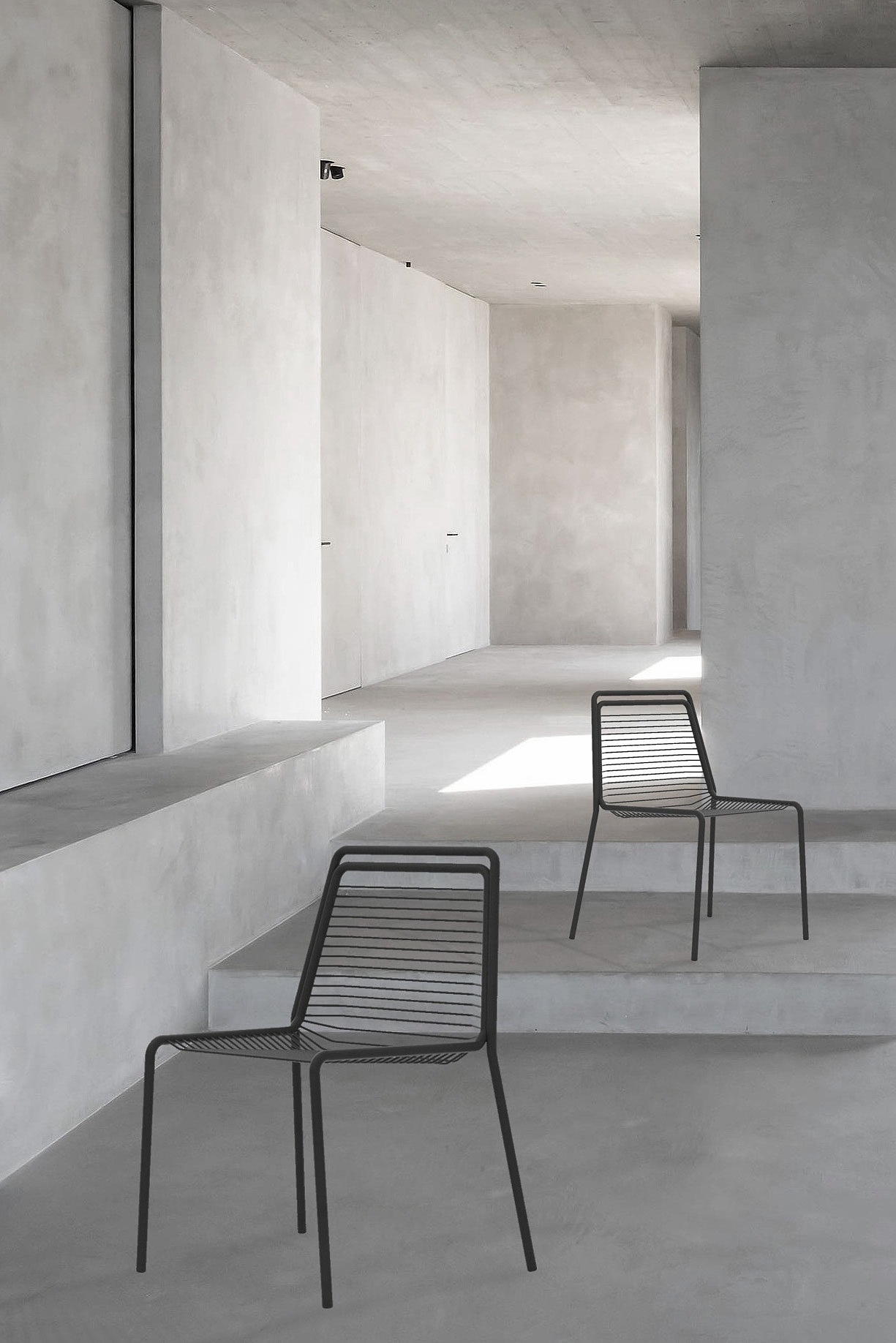 chair，Strie Chair，Metal chair，Lightweight furniture，Simplicity，