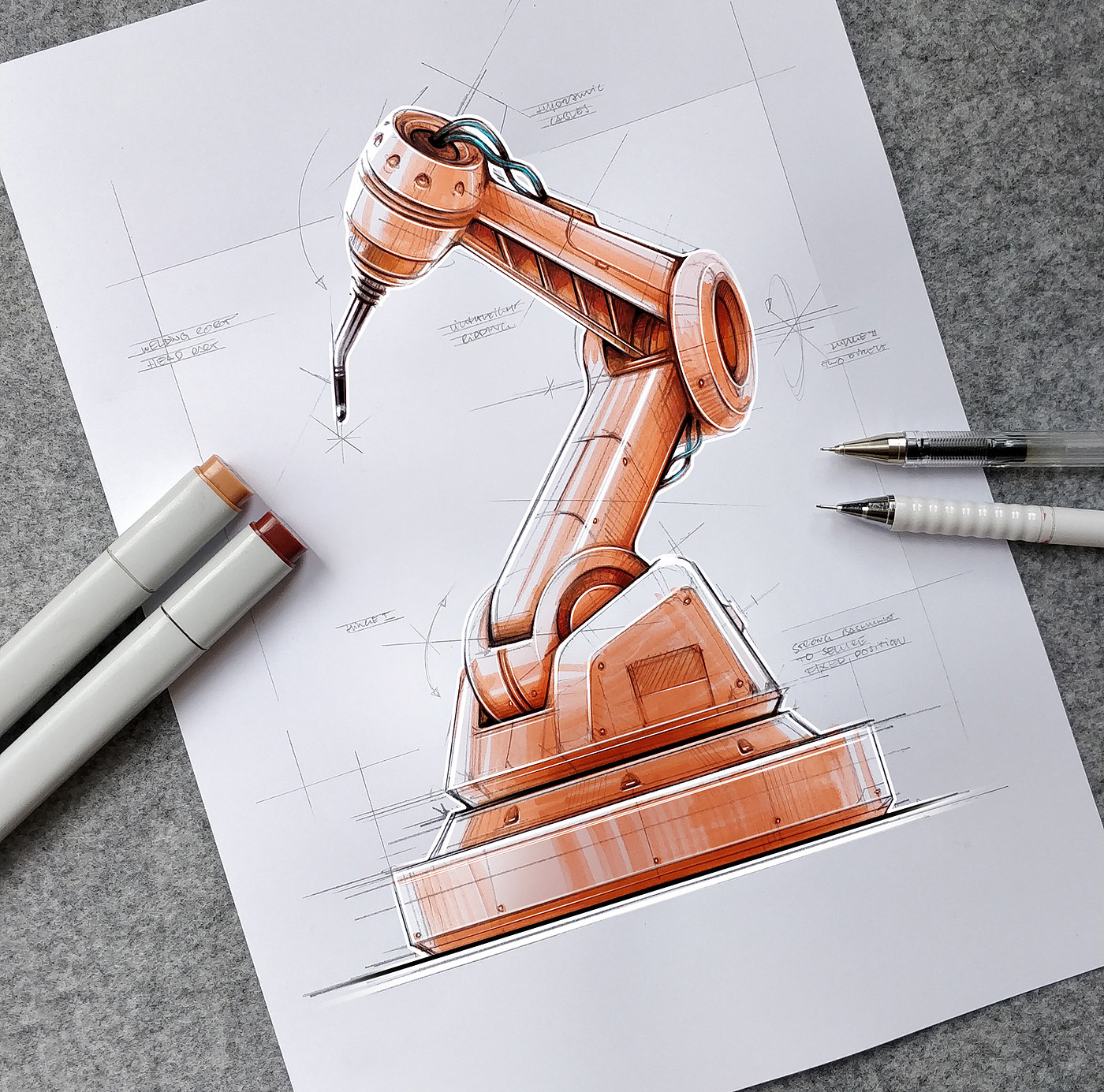 marker pen，Hand drawn，Design Sketches，