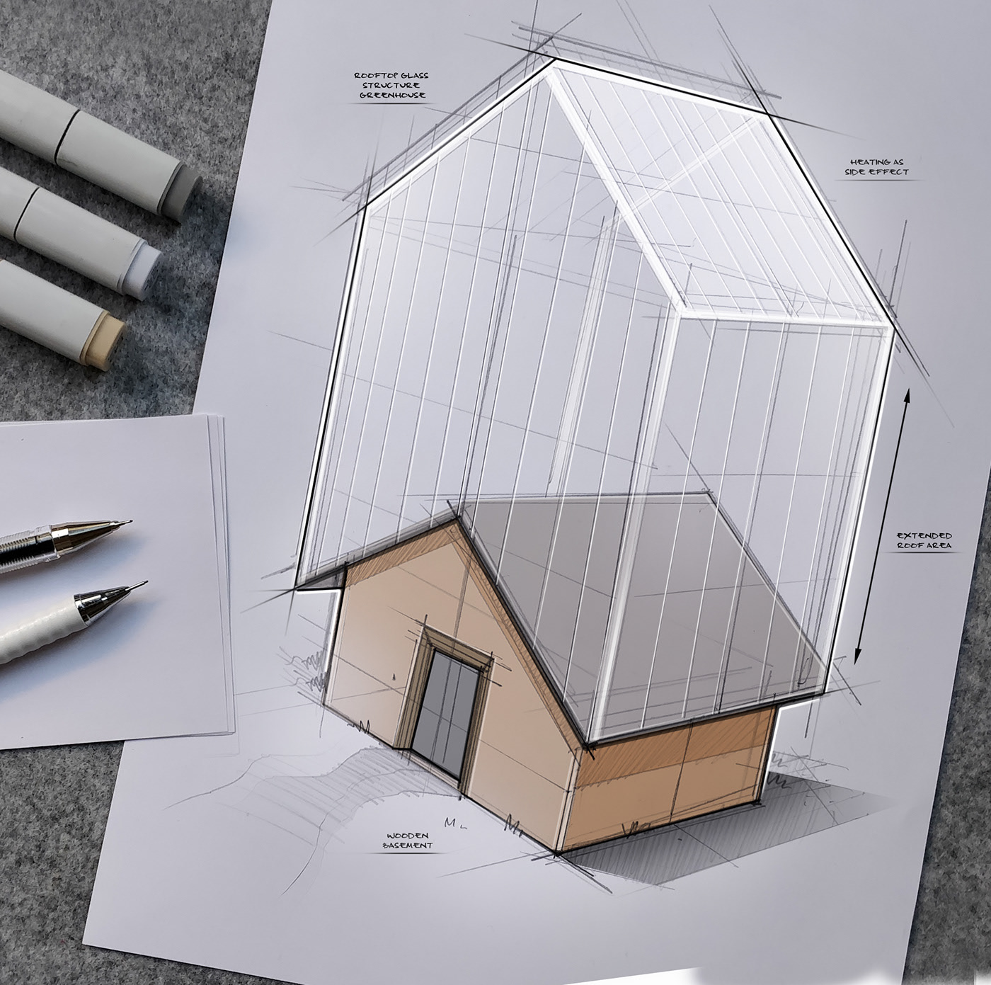 marker pen，Hand drawn，Design Sketches，