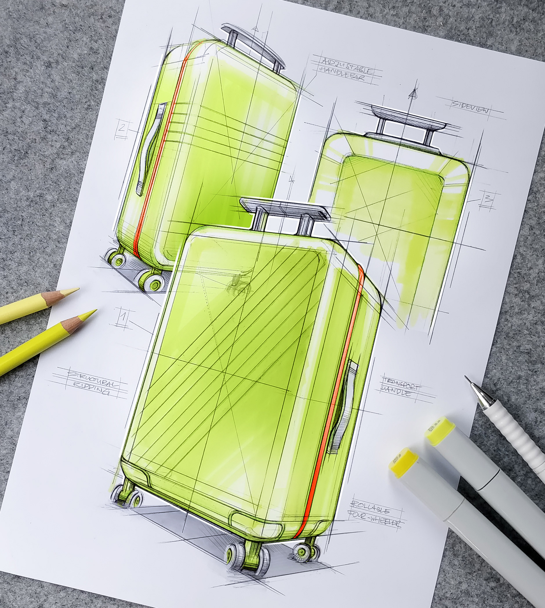 marker pen，Hand drawn，Design Sketches，