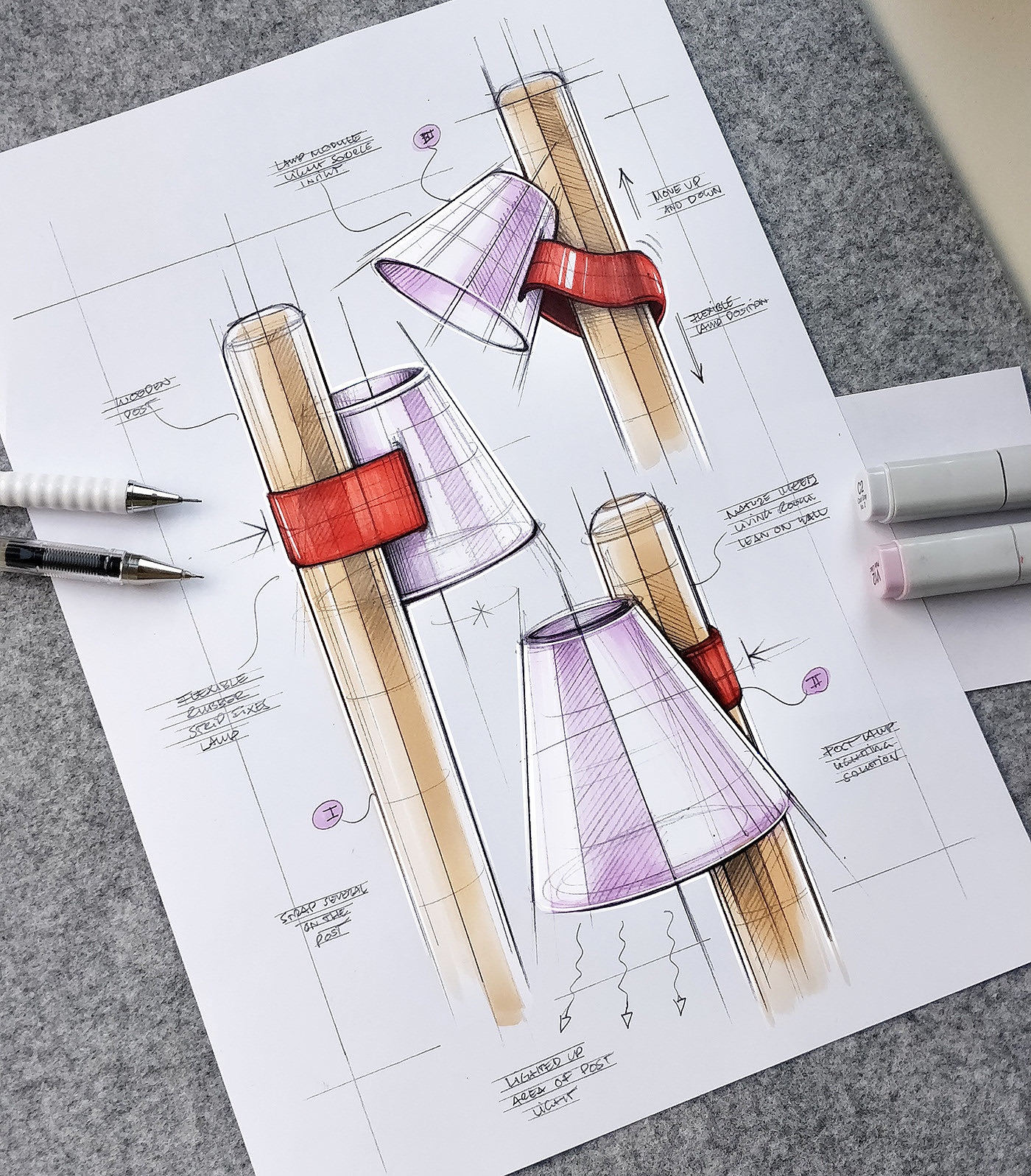 marker pen，Hand drawn，Design Sketches，