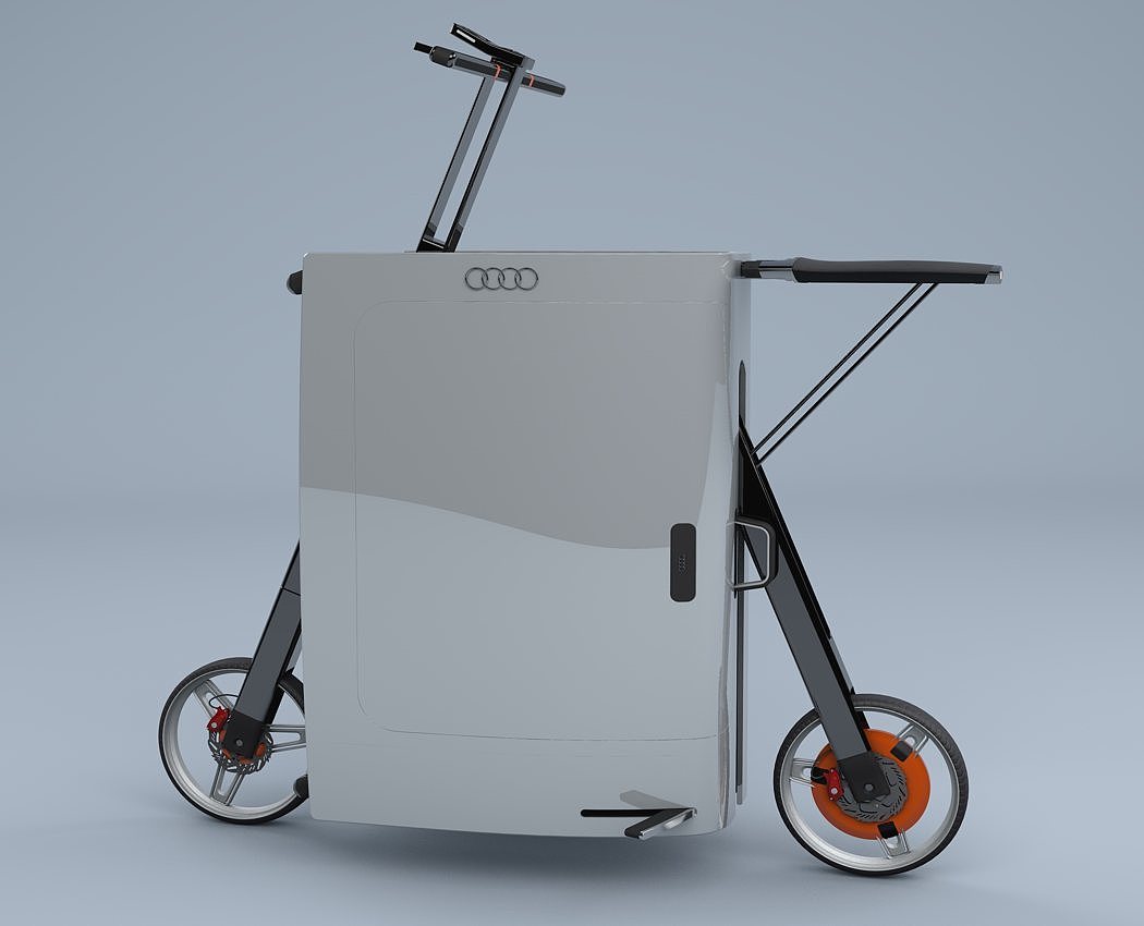 industrial design，product design，Built in electric scooter，originality，Uniqueness，