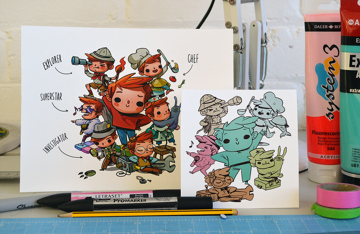 cartoon，children，vision，Stunning，Art，