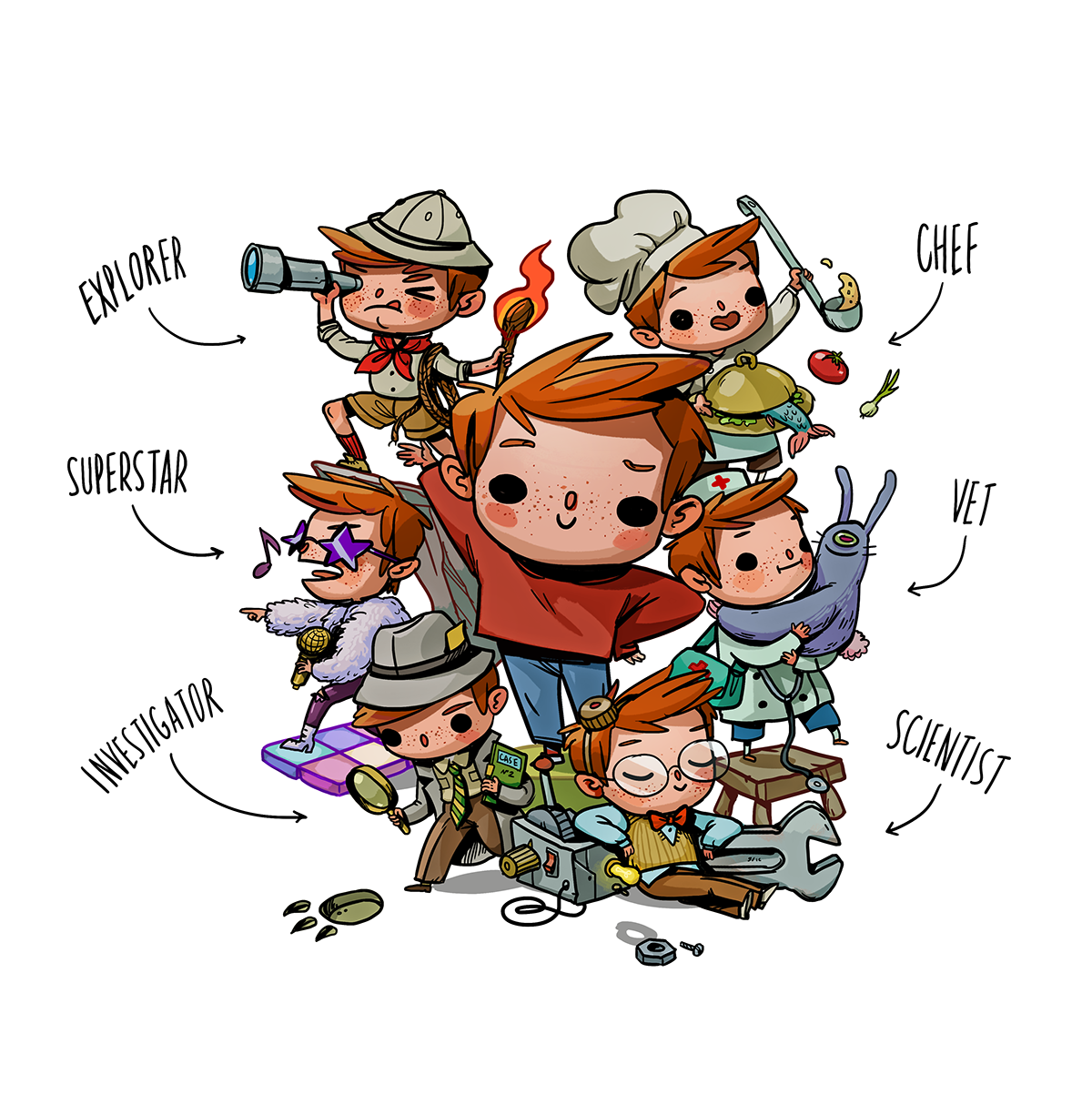 cartoon，children，vision，Stunning，Art，