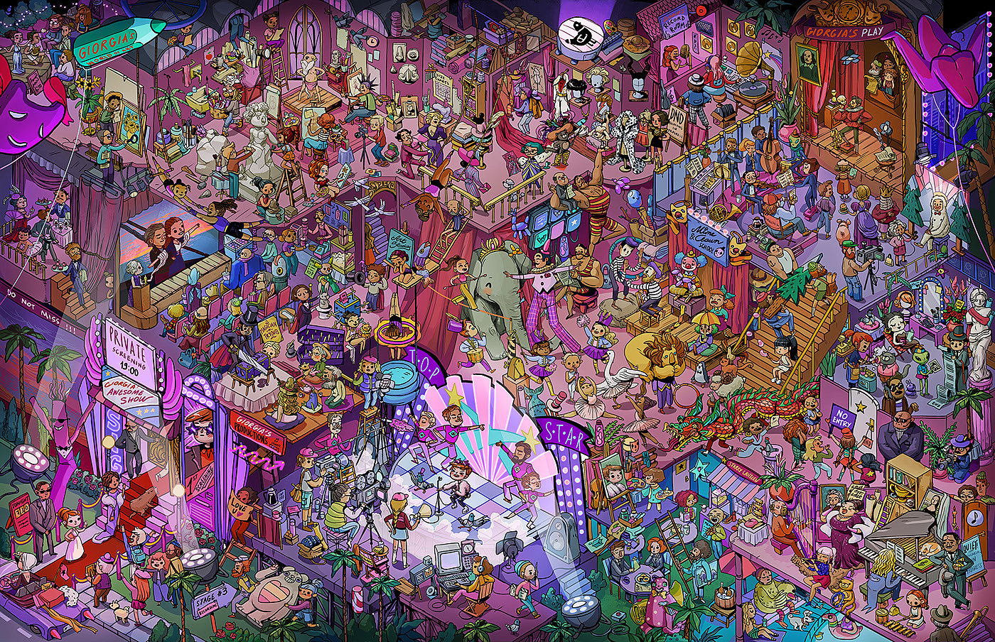 cartoon，children，vision，Stunning，Art，