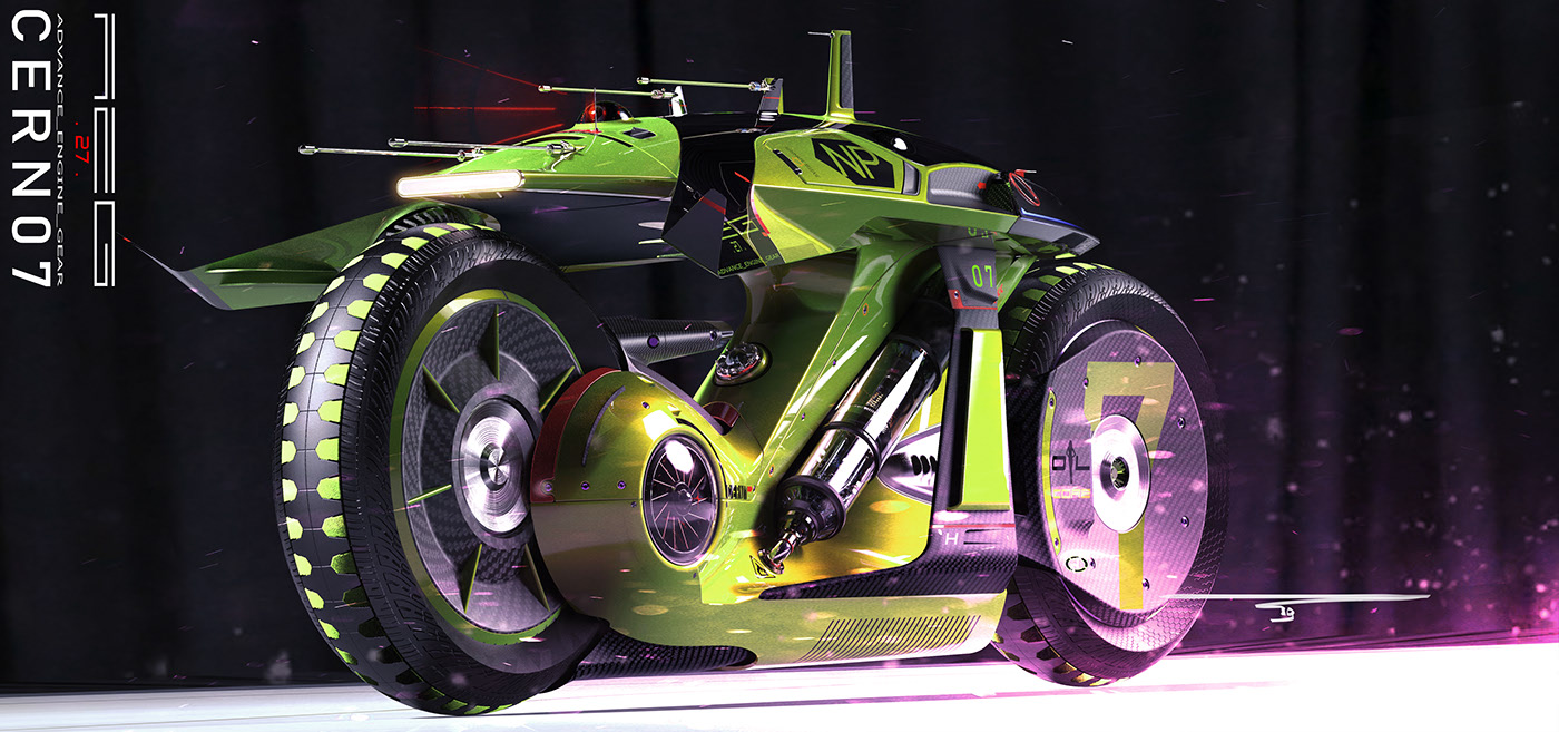 green，motorcycle，CERN07，
