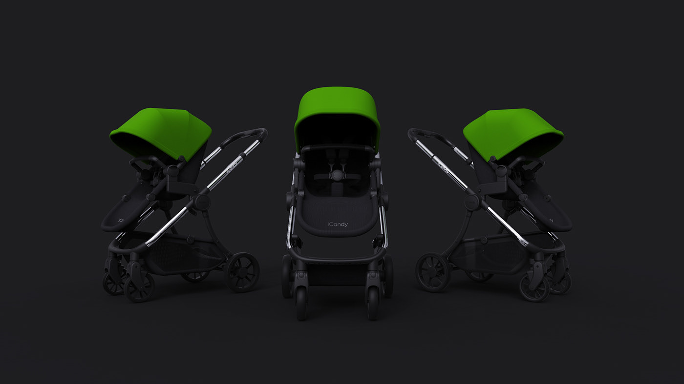 iCandy，baby carriage，Lime，fold，