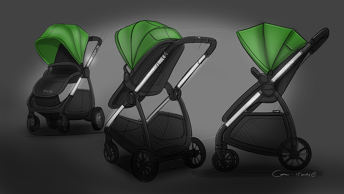 iCandy，baby carriage，Lime，fold，
