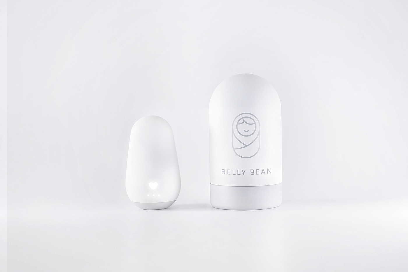 白色，测心率仪器，Belly Bean，