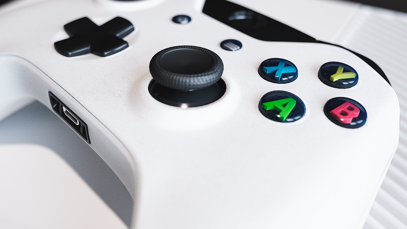 Render，White products，Product details，Game handle，Xbox One，