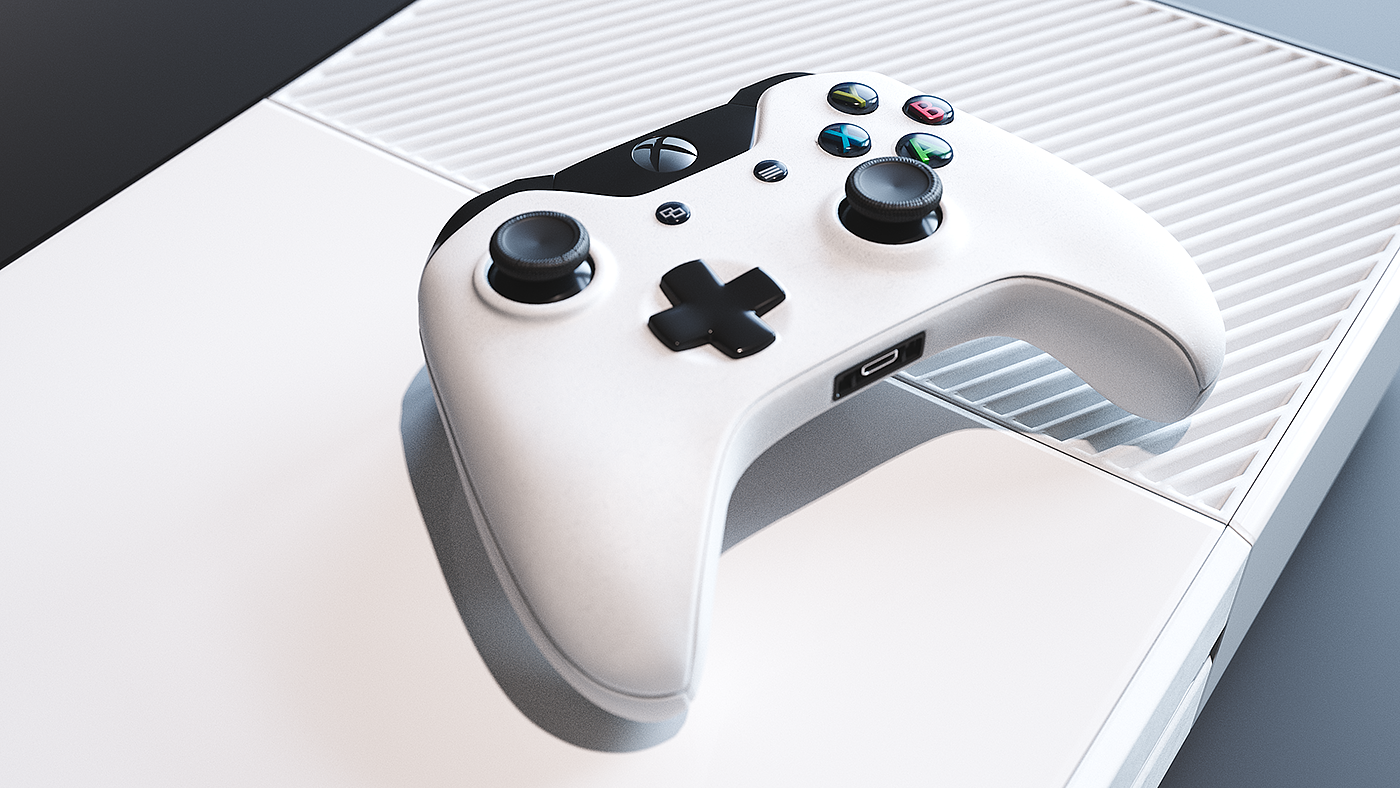 Render，White products，Product details，Game handle，Xbox One，