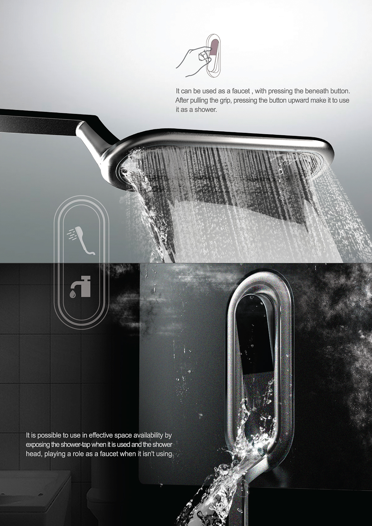Simplicity，Retractable，Metallic texture，product design，