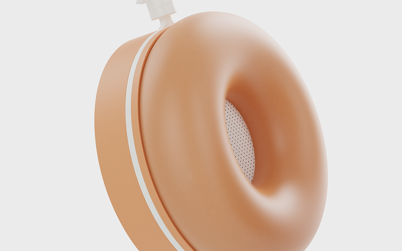 橙色，工业设计，触觉无线耳机，无线耳机，耳机，