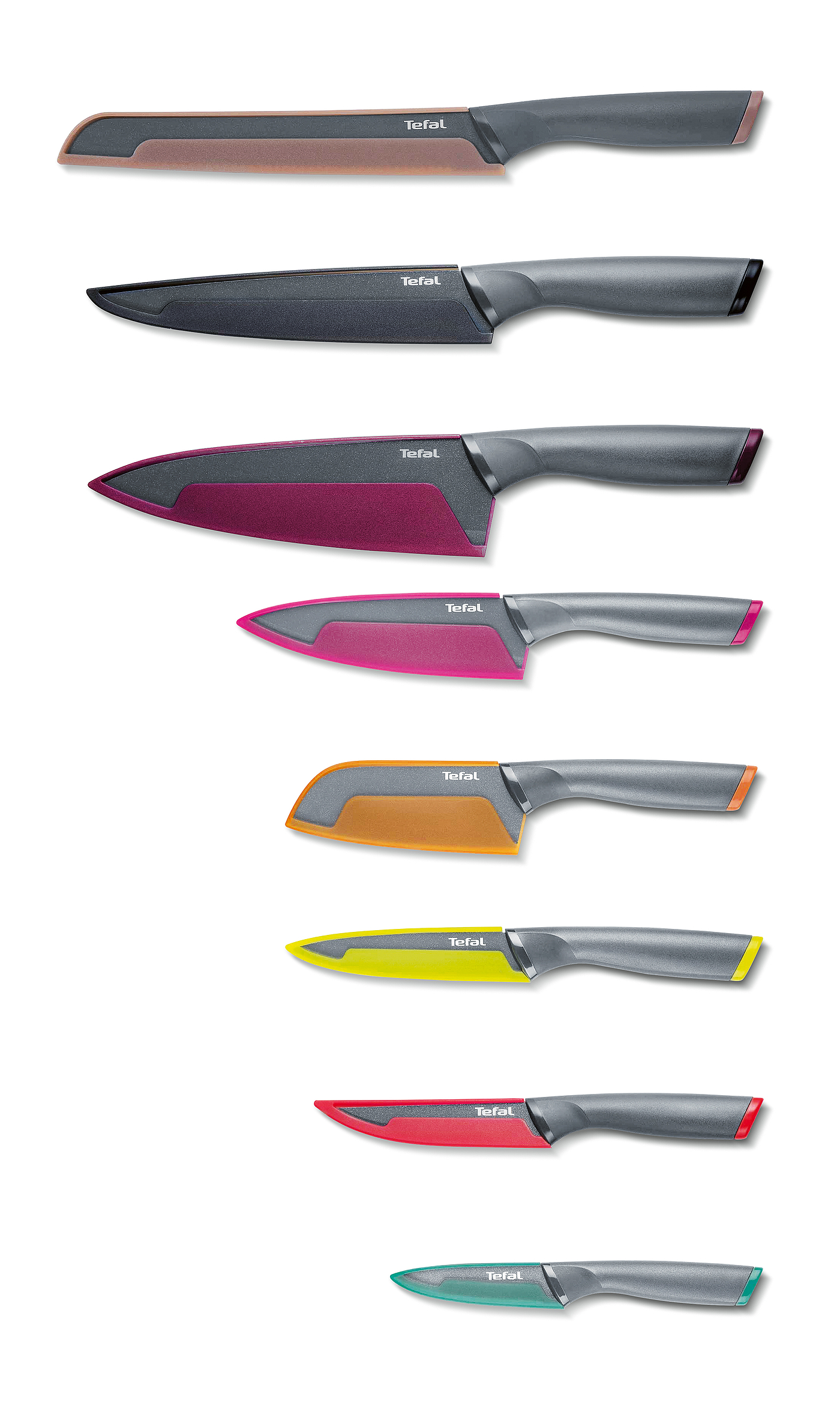 2019红点产品设计大奖，红点奖，reddot，刀具，Tefal，菜刀，彩色，Küchenmesser-Serie，