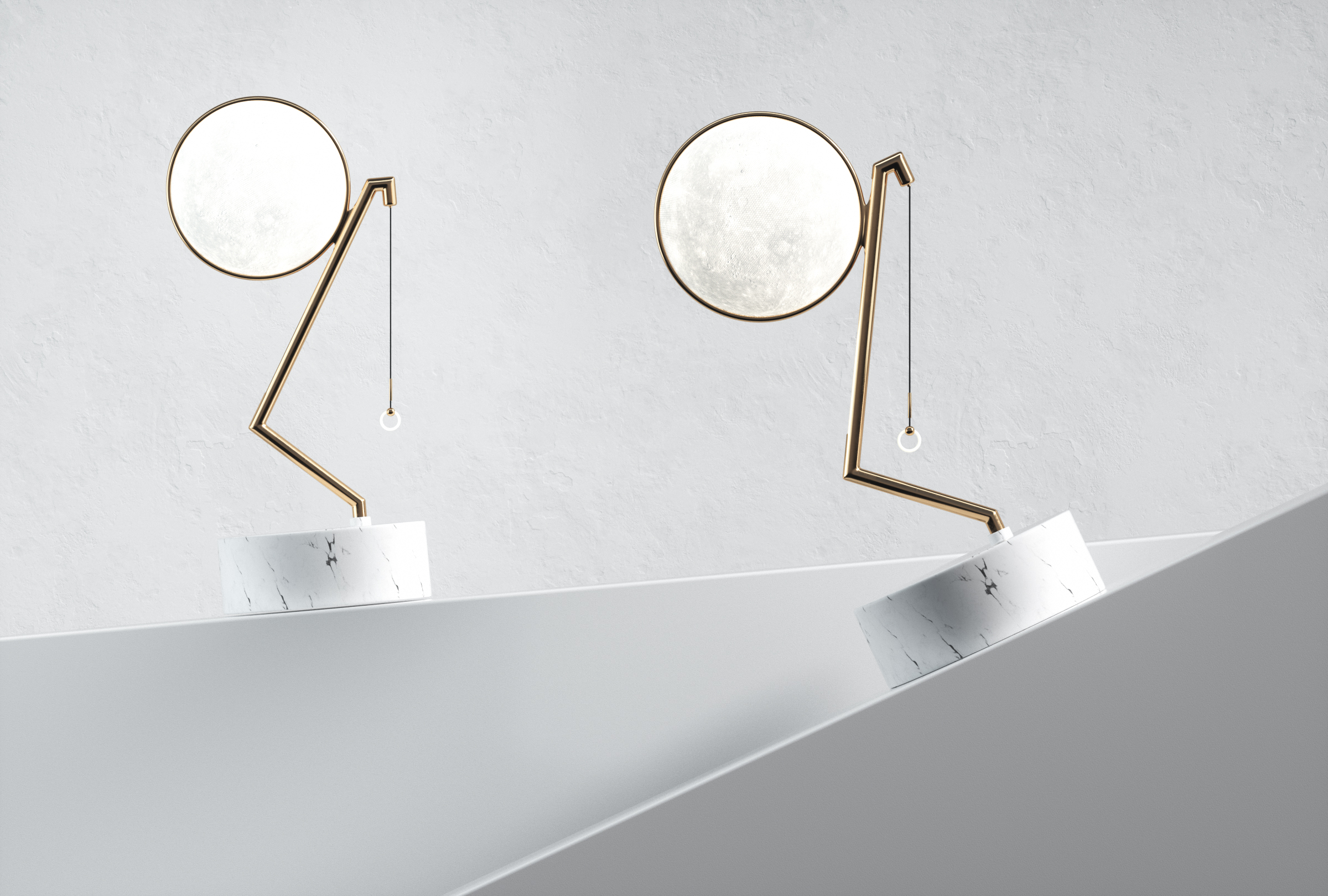 product design，month，Desk lamp，