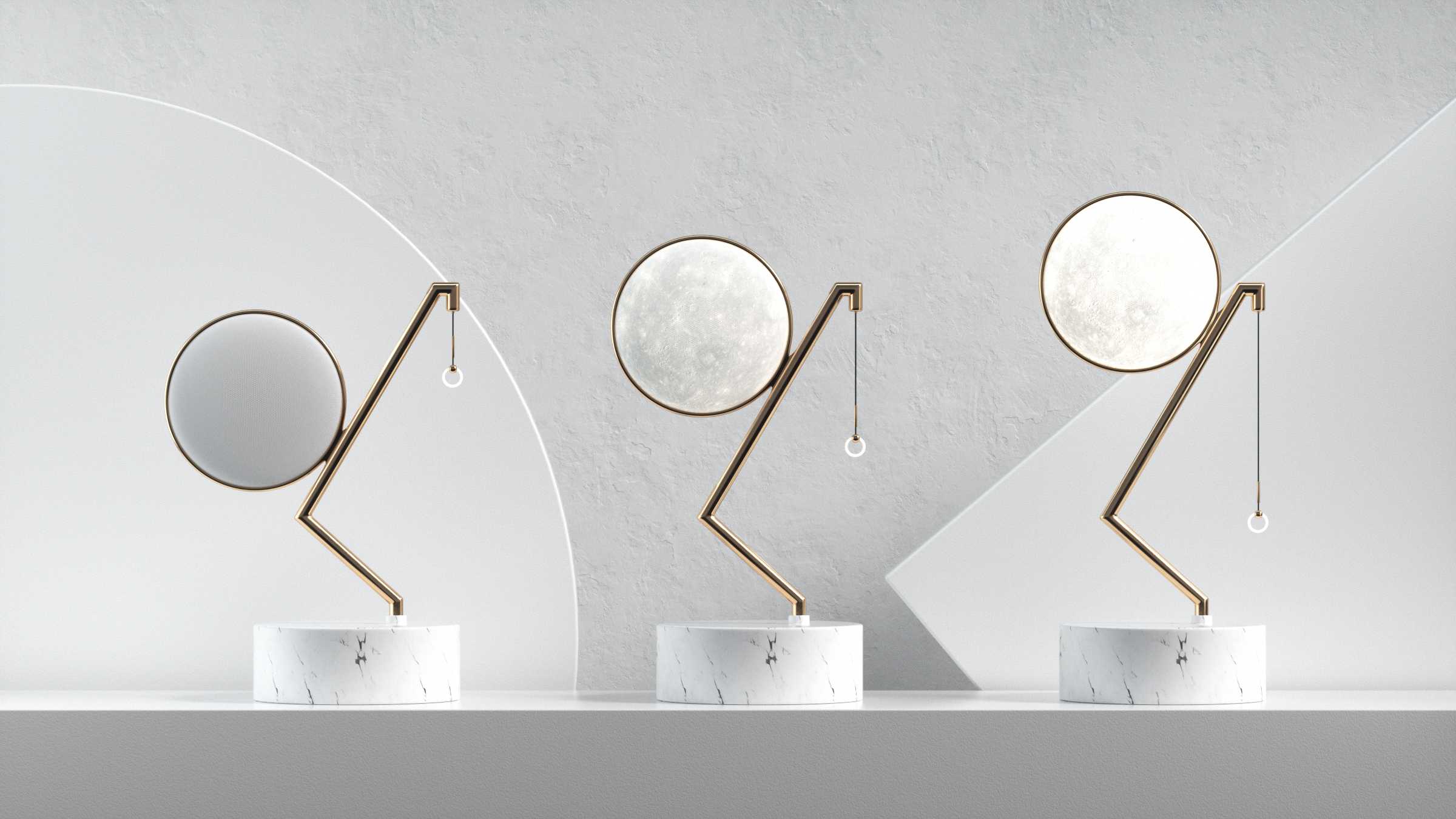 product design，month，Desk lamp，