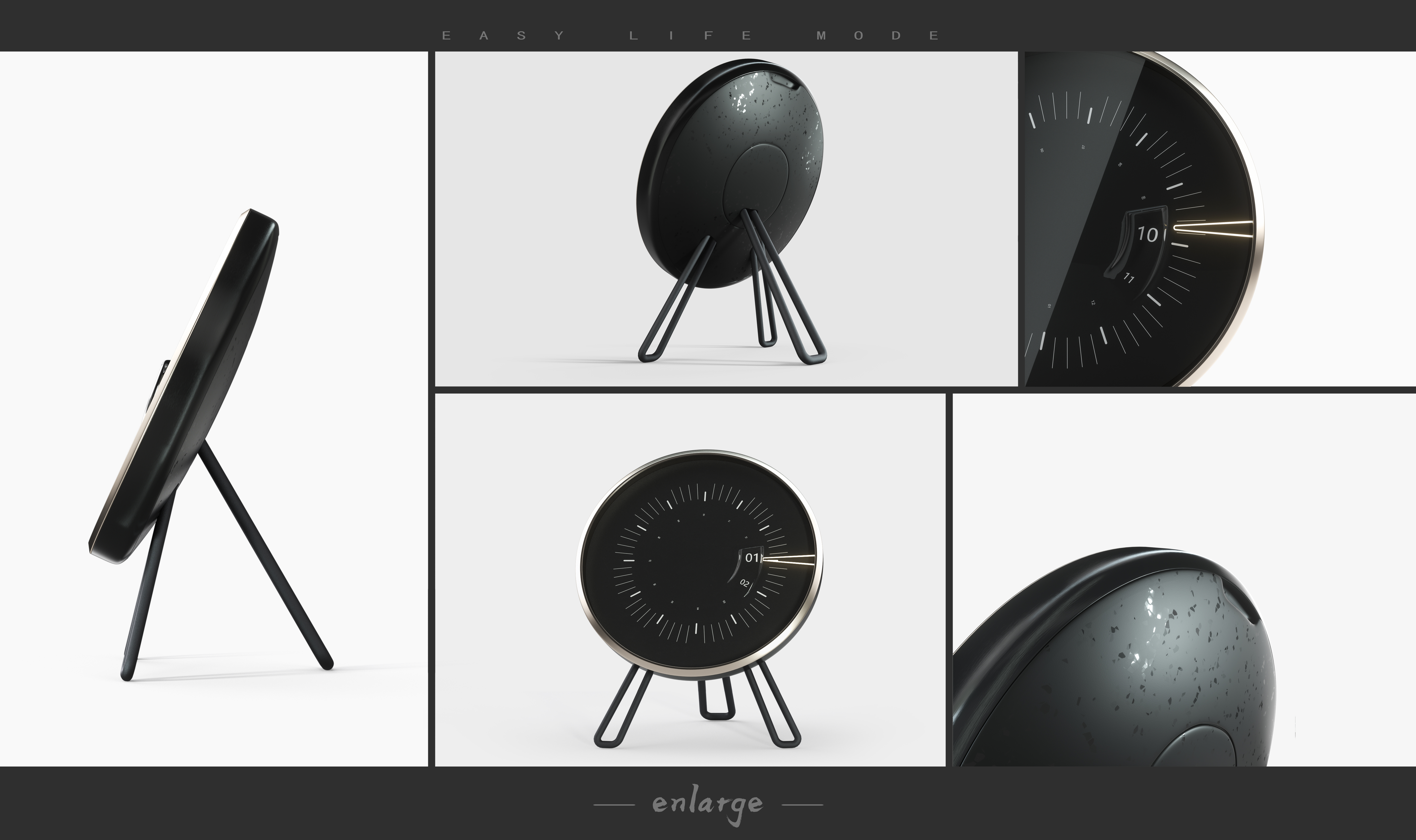 Clock，enlarge，focusing，product design，