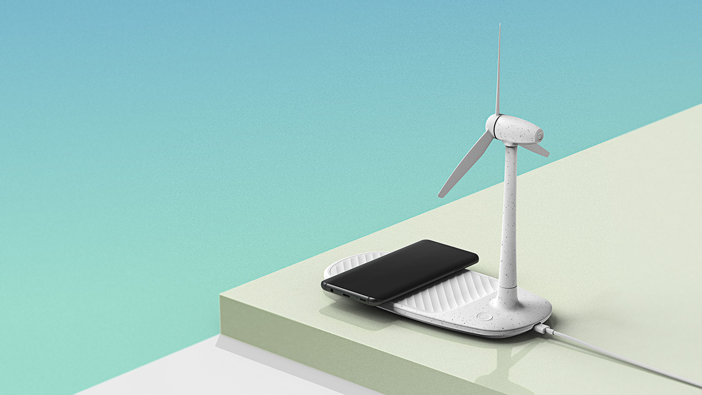 wireless charger ，Desktop fan，Wind power generator，Wind of Jeju，