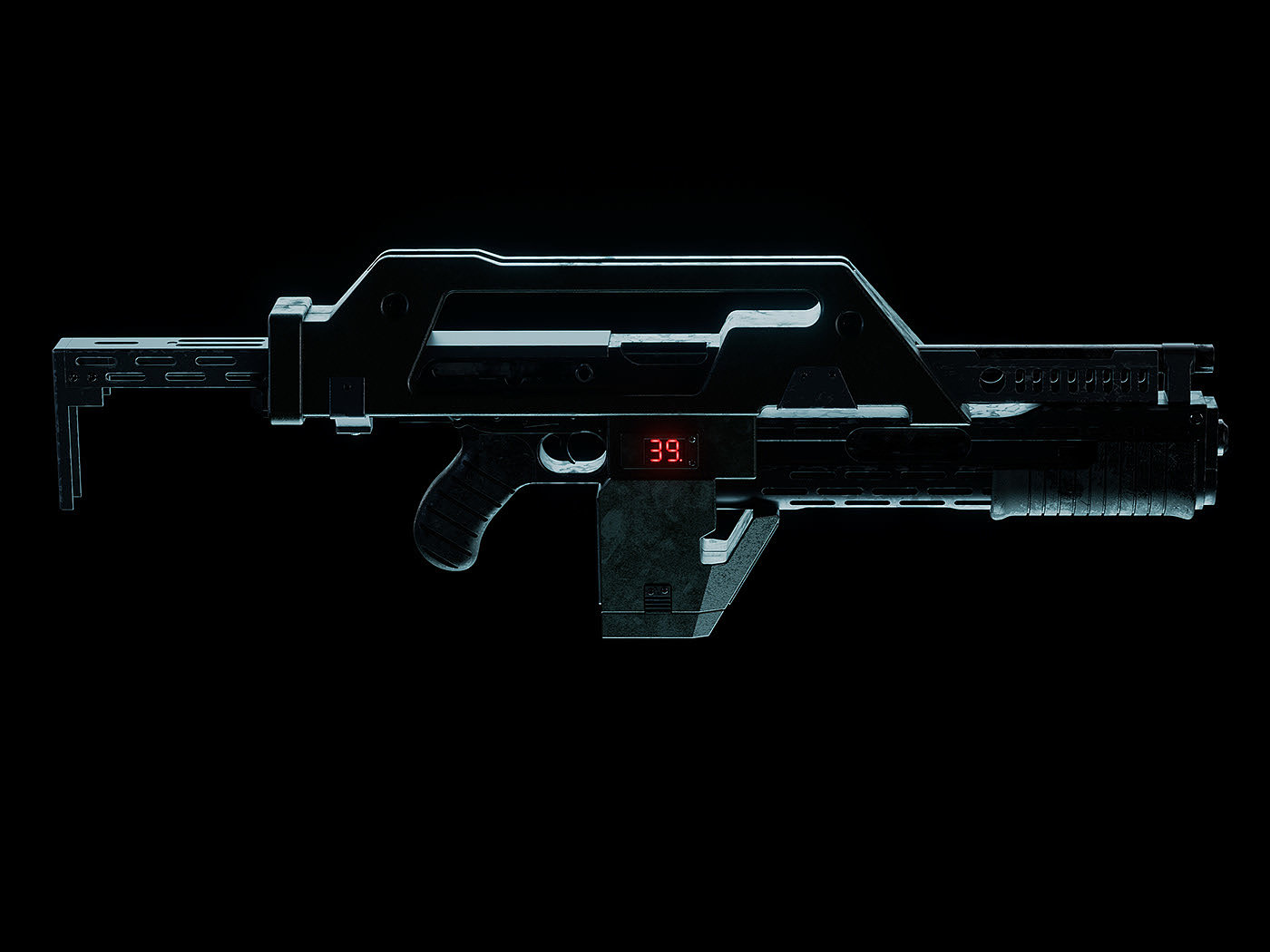 alien，M41A Pulse rifle ，military，Rifle，black，