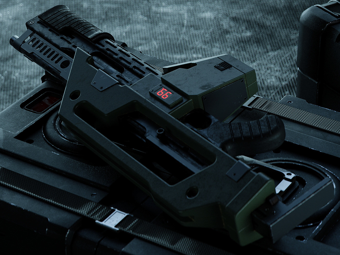 alien，M41A Pulse rifle ，military，Rifle，black，