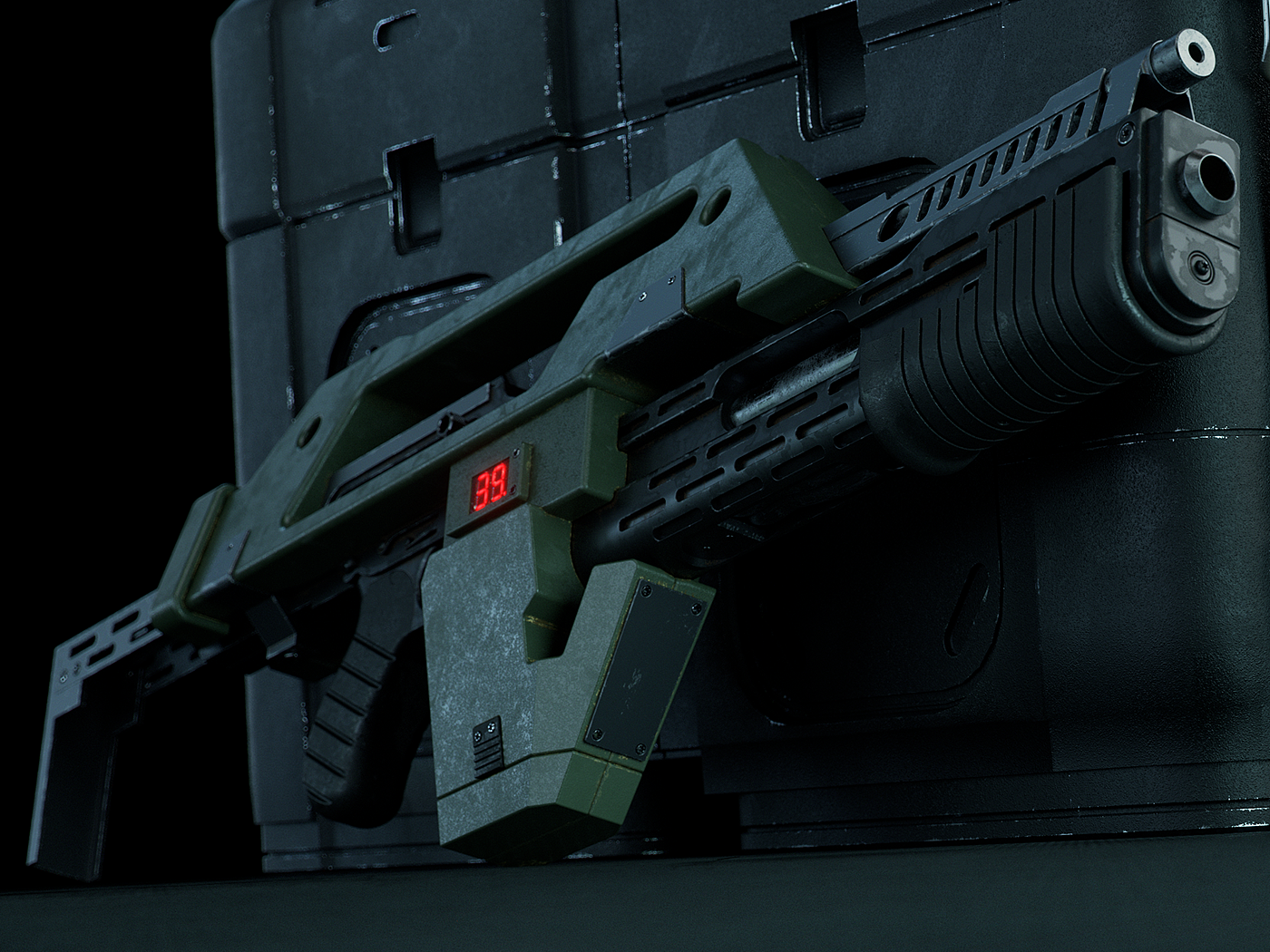 alien，M41A Pulse rifle ，military，Rifle，black，