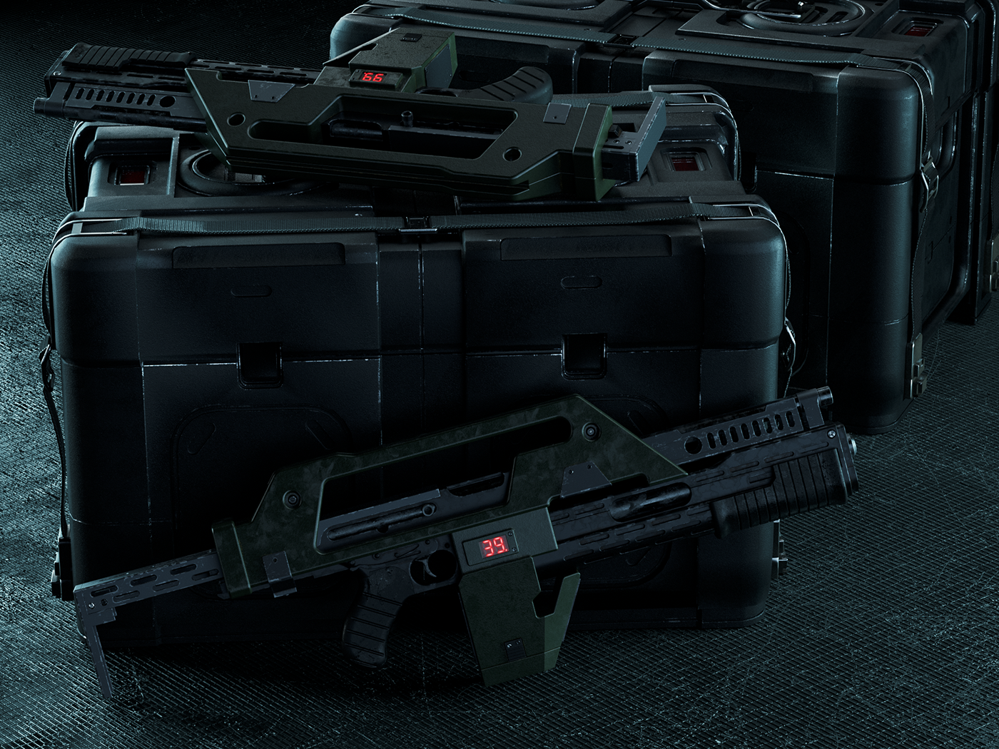 alien，M41A Pulse rifle ，military，Rifle，black，