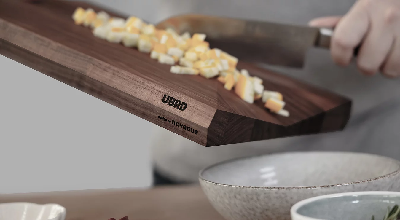 Inclined plane，Vegetable board，UBRD Level，reddot，Red dot award，2019 red dot product design award，Walnut，
