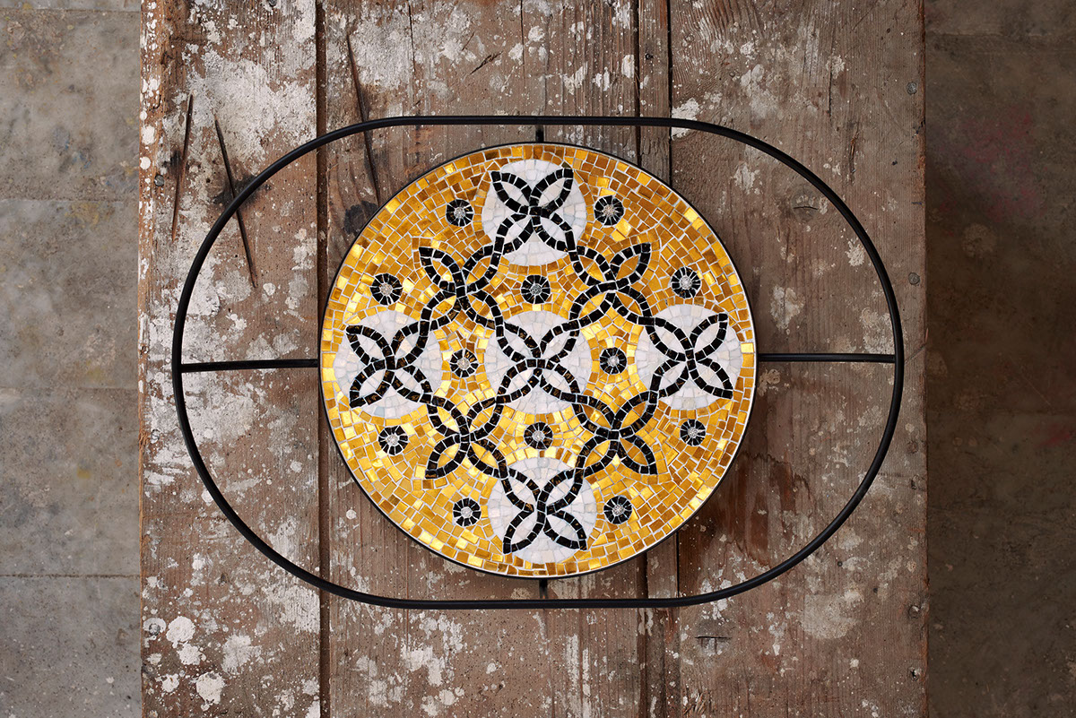 Tray，Mosaic technology，Tuscan process，Geometric pattern，