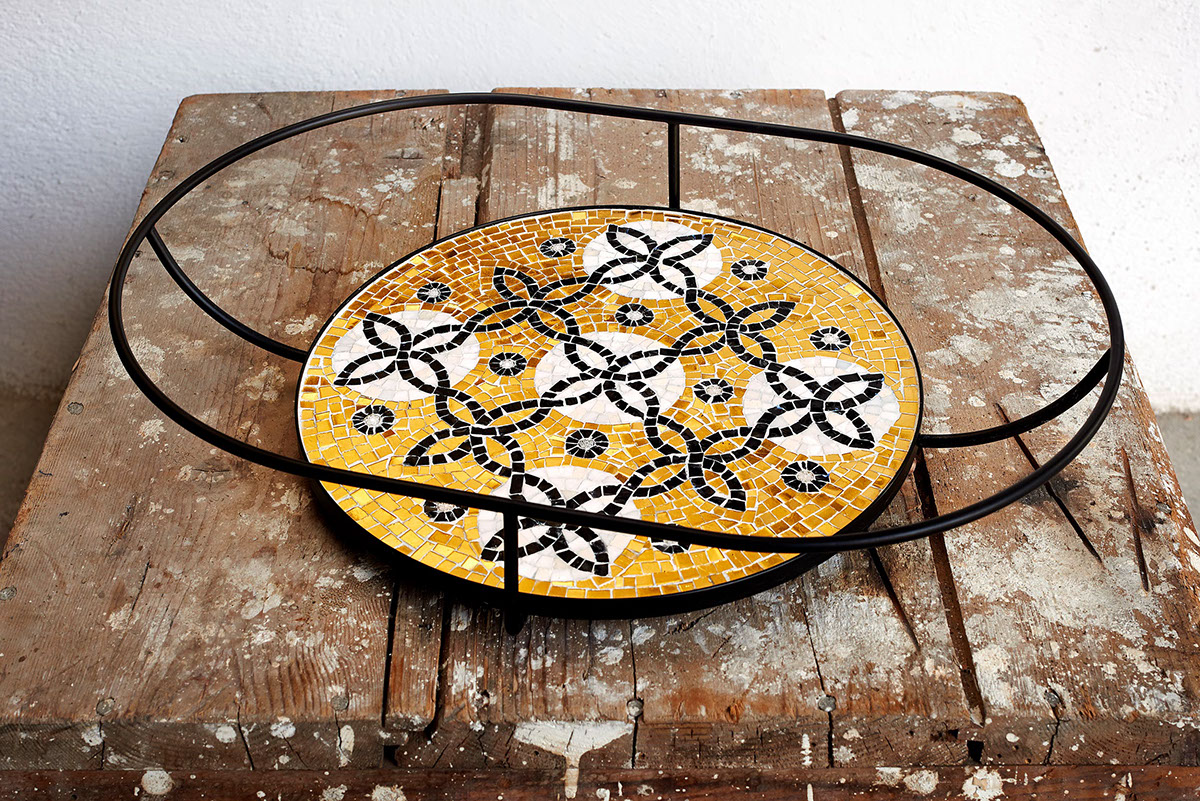 Tray，Mosaic technology，Tuscan process，Geometric pattern，