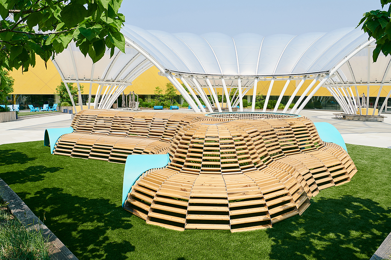 Hammock，to climb，Outdoor installation，Free exploration，woodiness，Interactive scene，Game device，