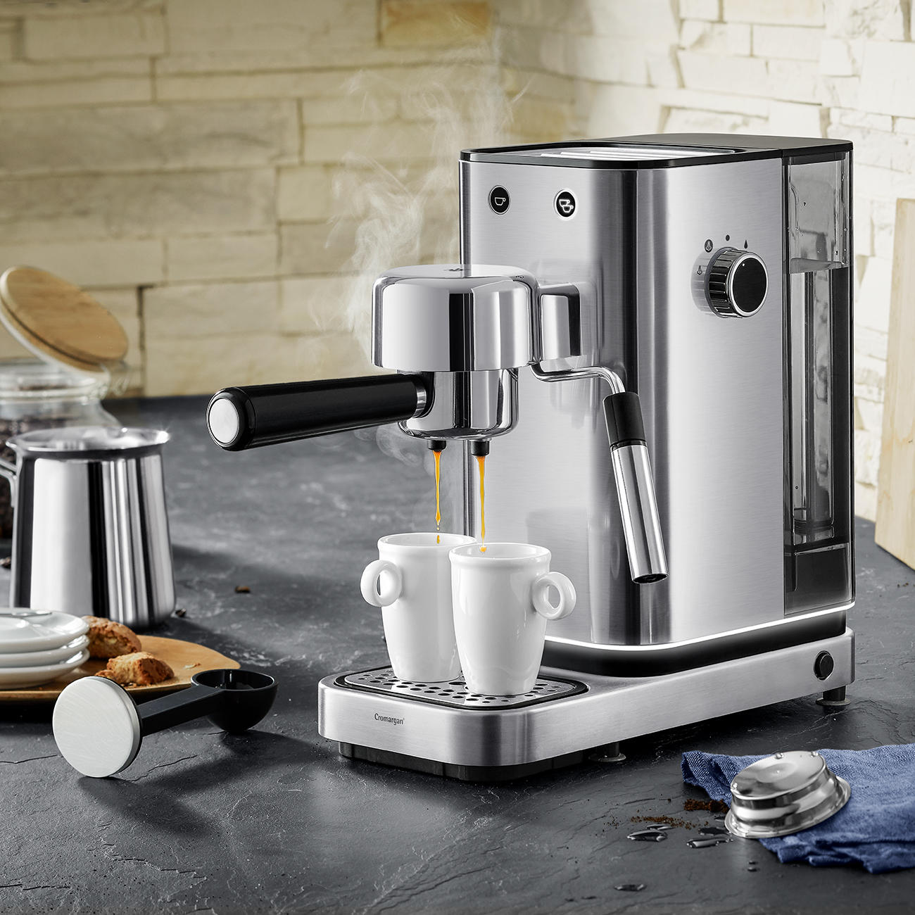 stainless steel，Espresso machine，Coffee machine，WMF Lumero，reddot，Red dot award，2019 red dot product design award，