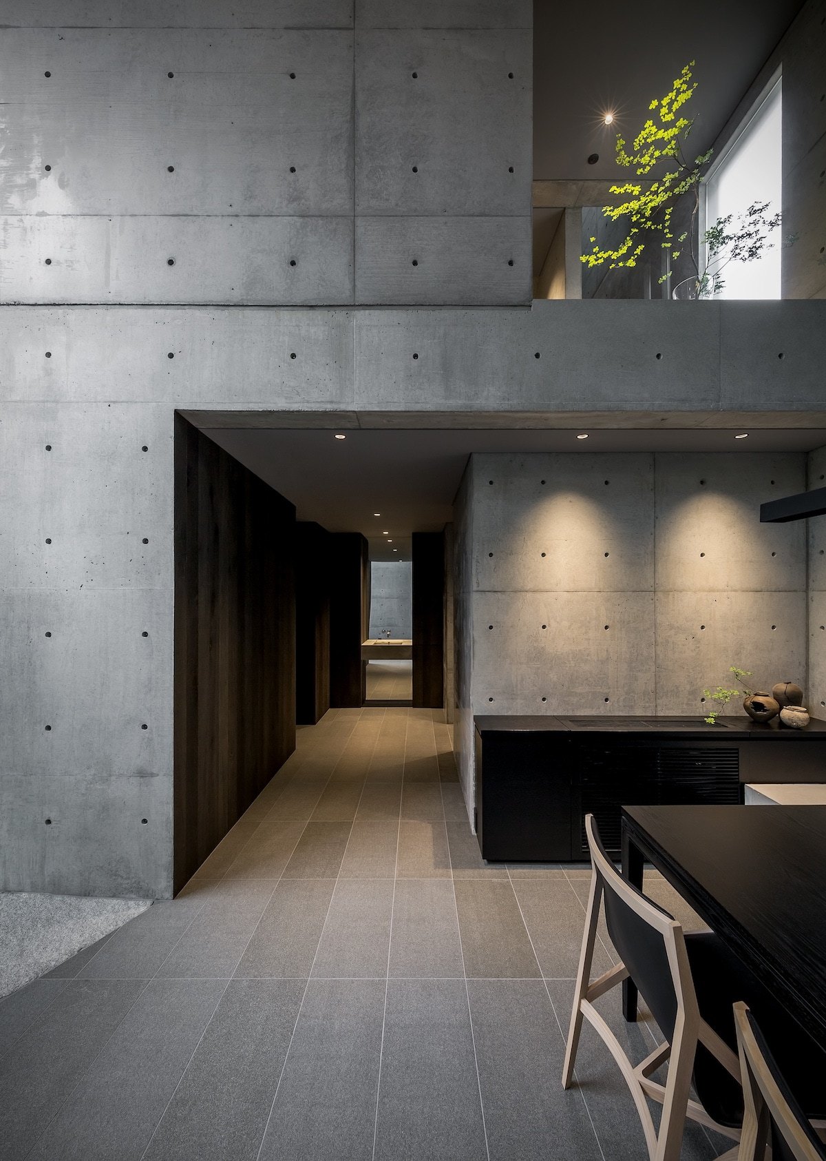 Interior design，Japan，concrete，Minimalist，Architectural design，