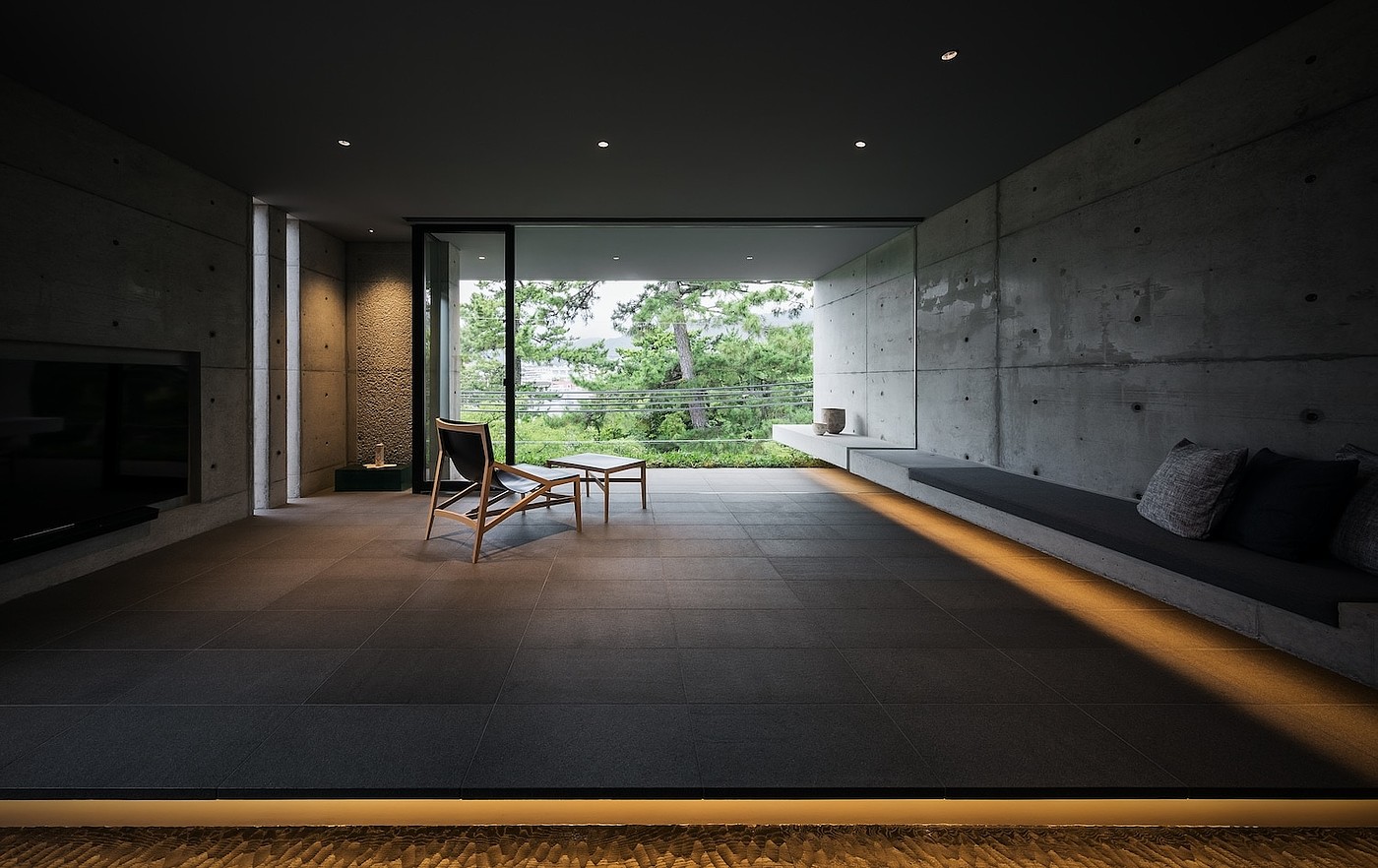 Interior design，Japan，concrete，Minimalist，Architectural design，