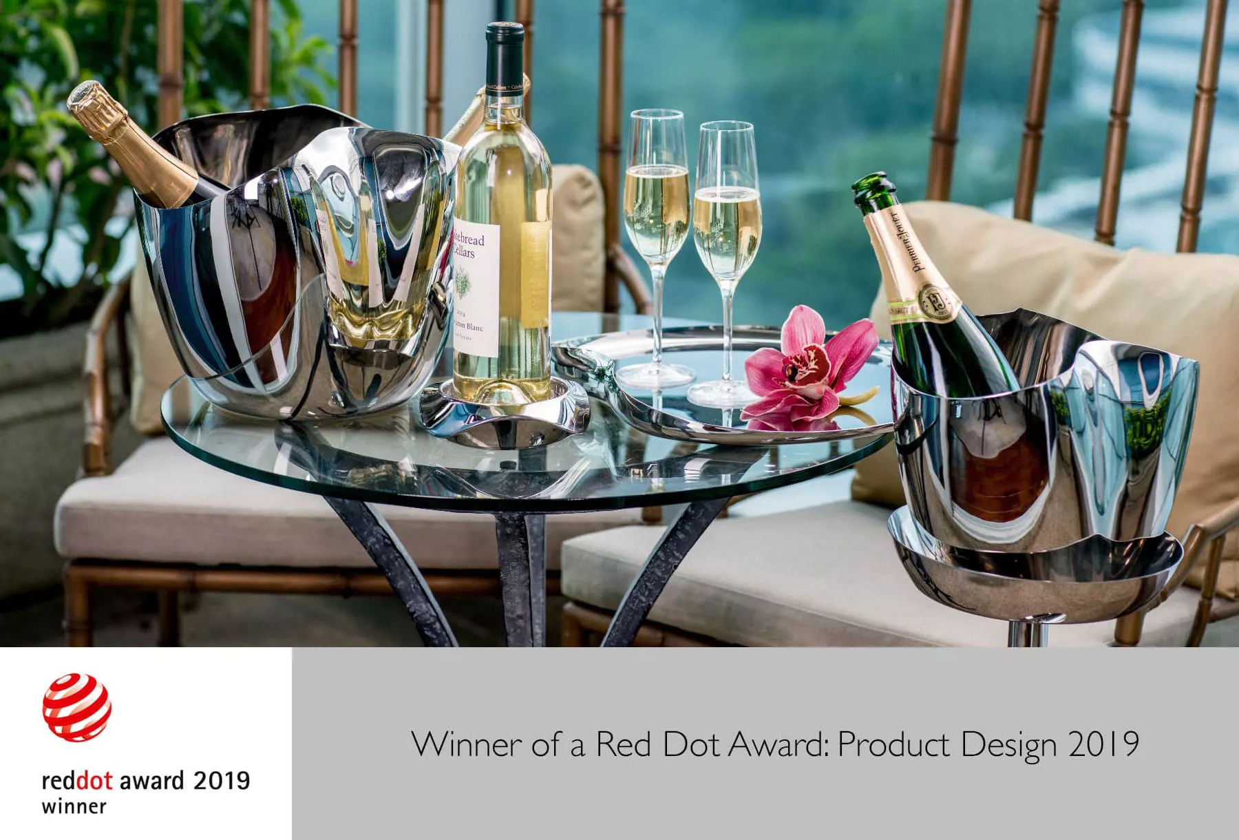 2019 red dot product design award，Red dot award，reddot，Drift Beverage，stainless steel，champagne，cooler，